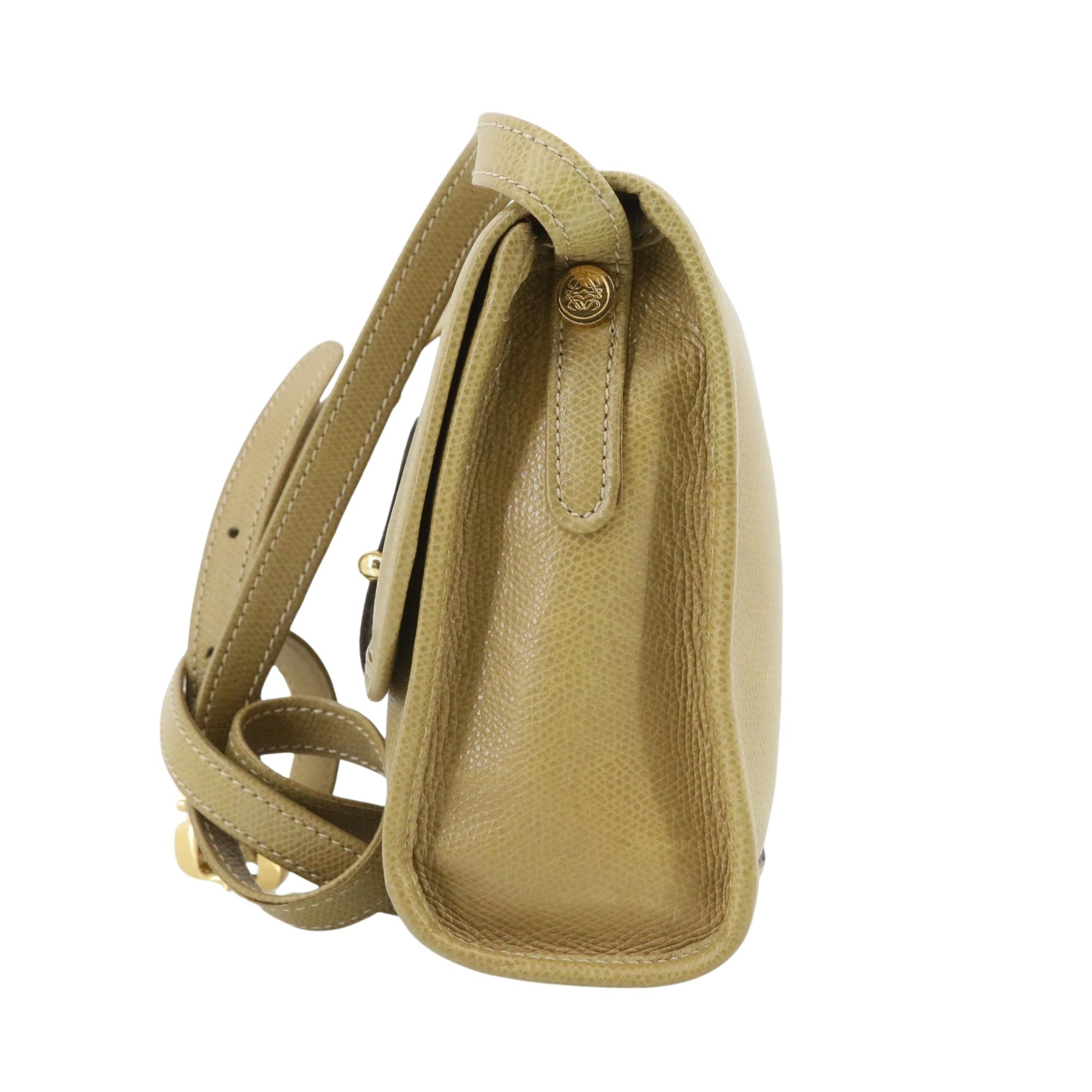 Loewe Bolso Bandolera Vintage Beige en Piel Texturizada
