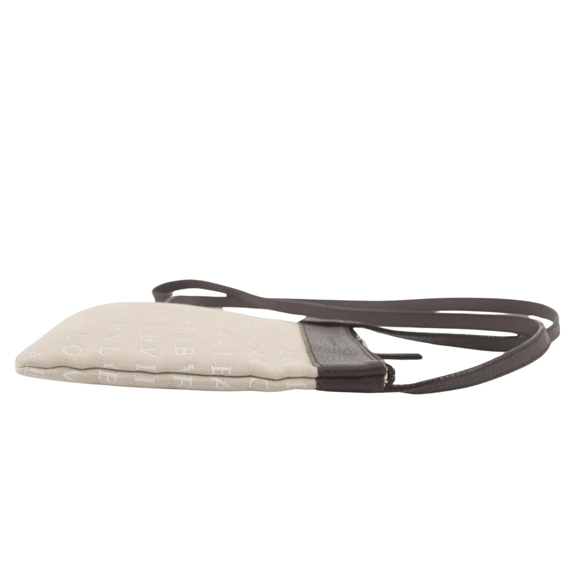 BVLGARI Logo Jacquard Mini Crossbody Bag Beige & Brown