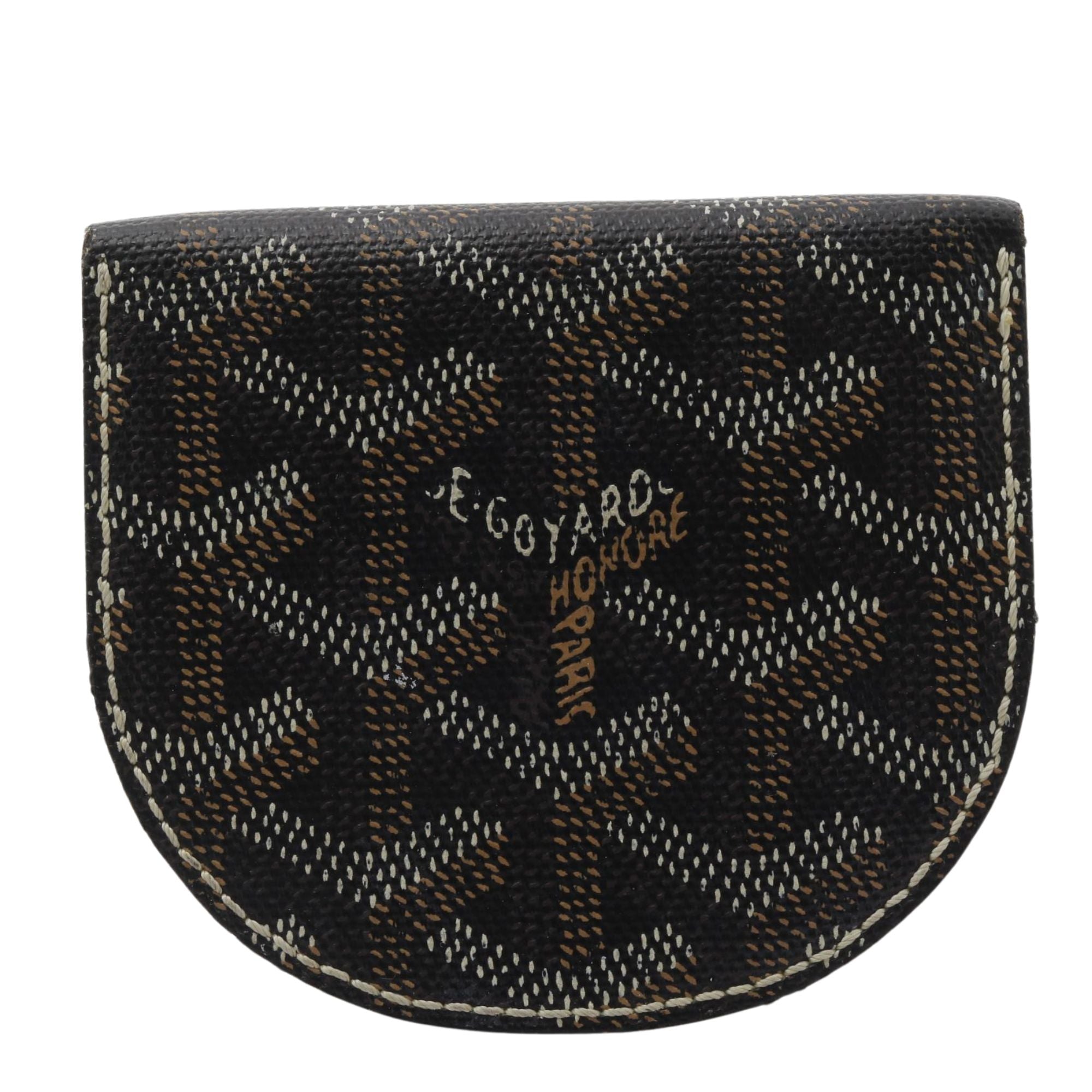 Monedero Goyard vintage Saint-Sulpice en lona Goyardine marrón y negro