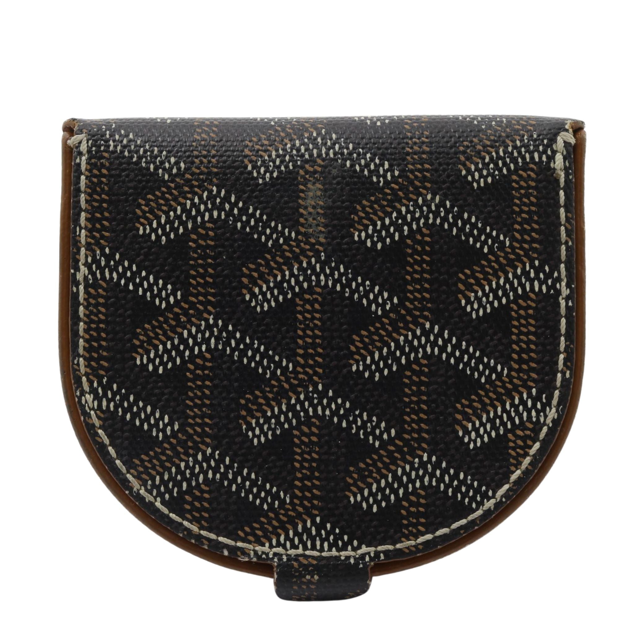 Monedero Goyard vintage Saint-Sulpice en lona Goyardine marrón y negro