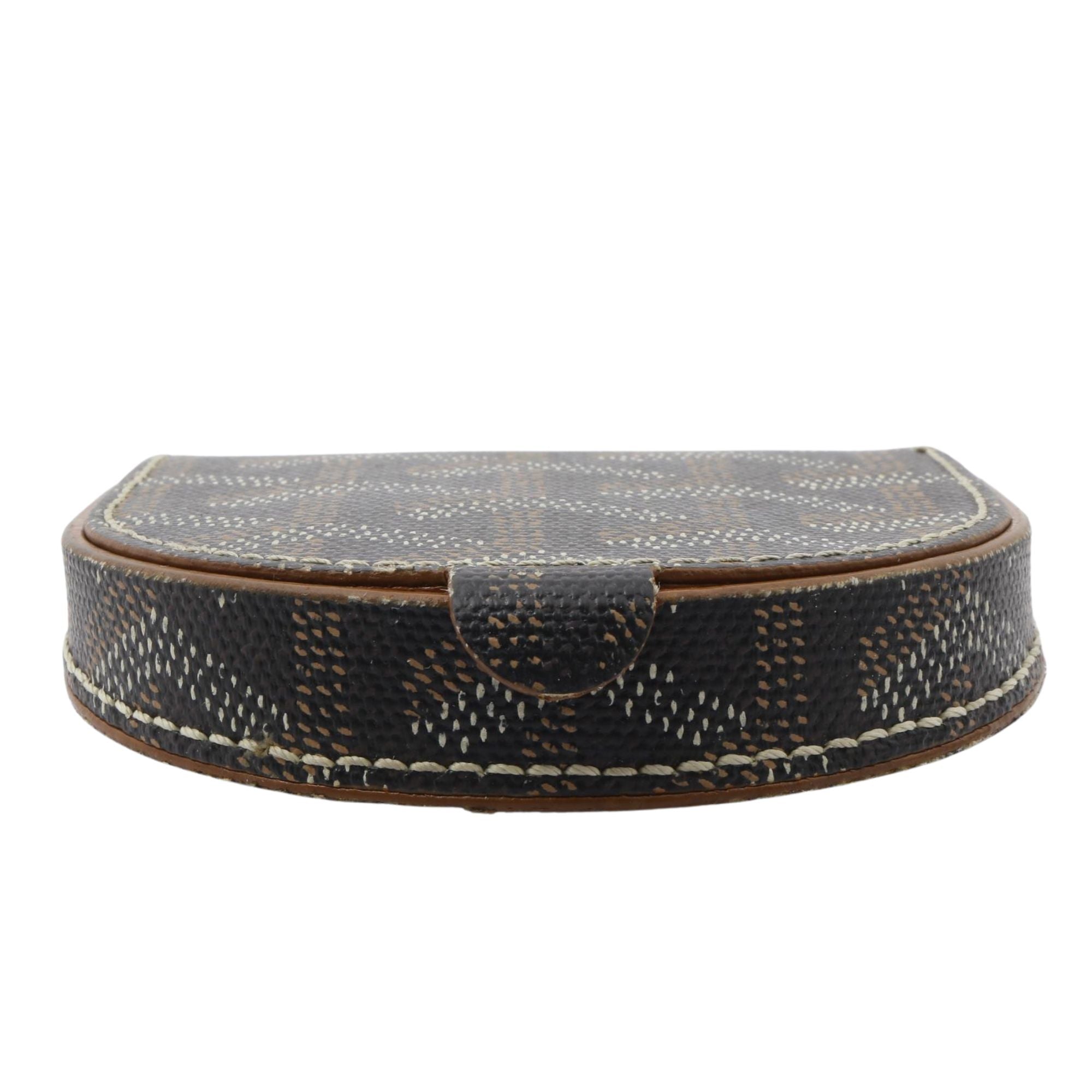 Monedero Goyard vintage Saint-Sulpice en lona Goyardine marrón y negro