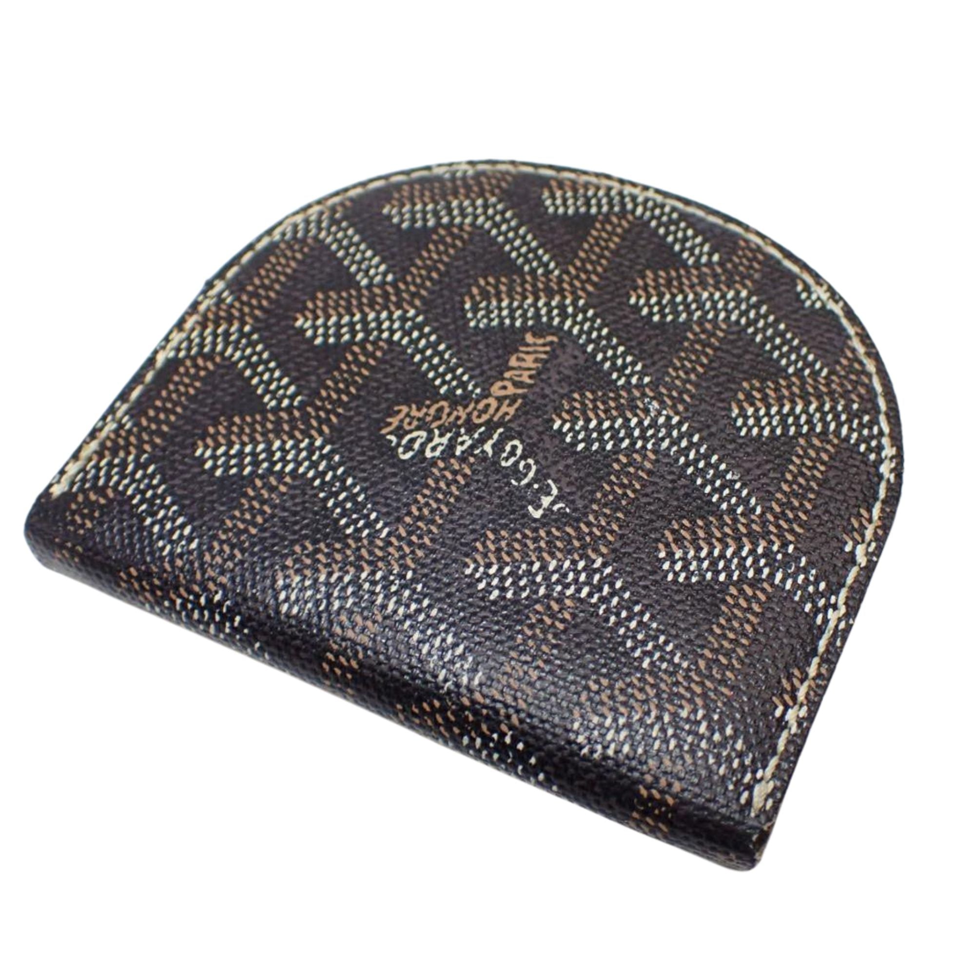 Monedero Goyard vintage Saint-Sulpice en lona Goyardine marrón y negro