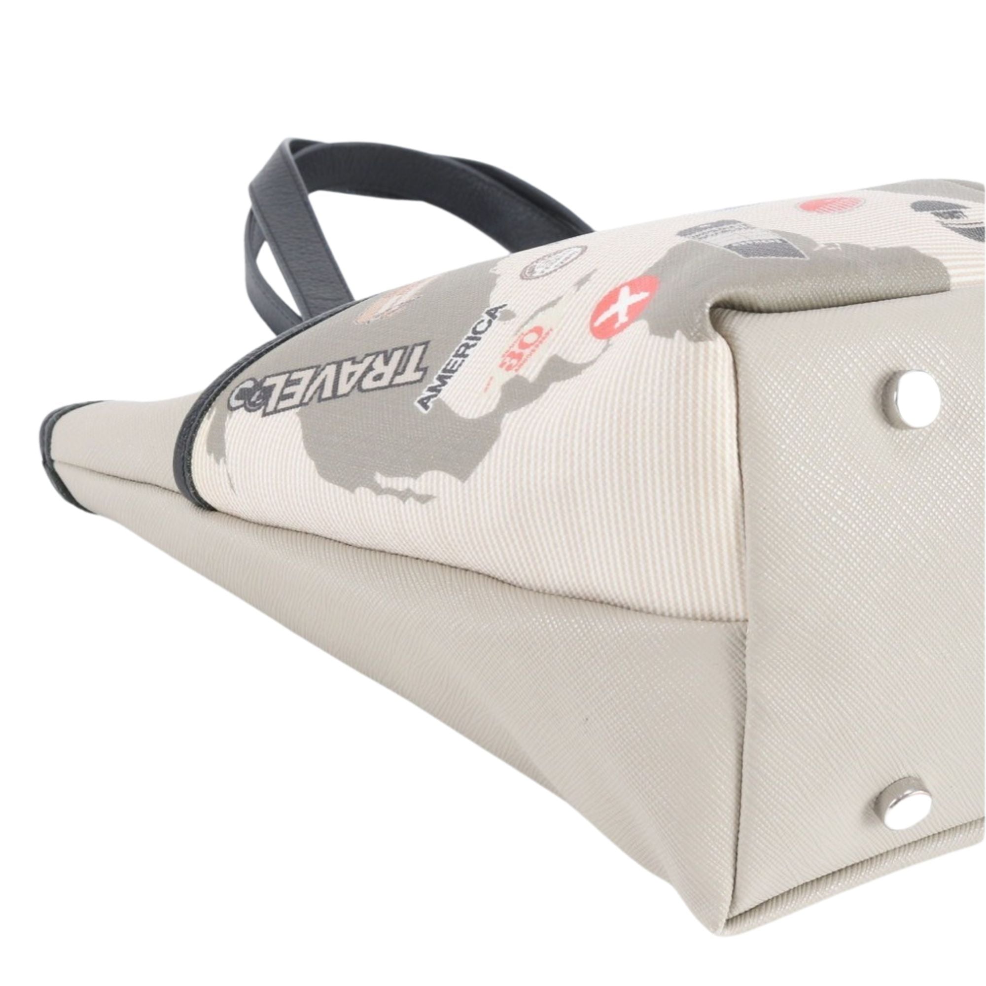 Barbara Rihl Paris Travel Tote Bag Estampado Mapamundi