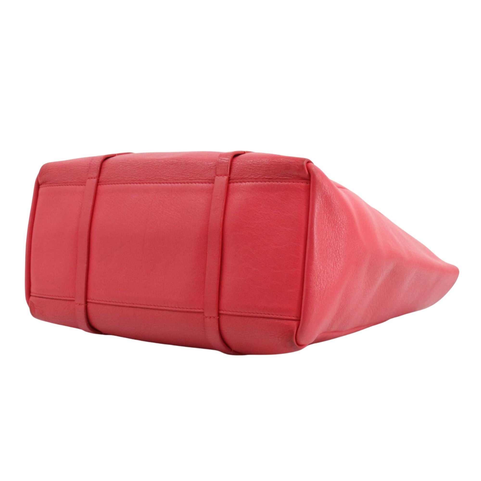 Bolso Tote Balenciaga en piel roja