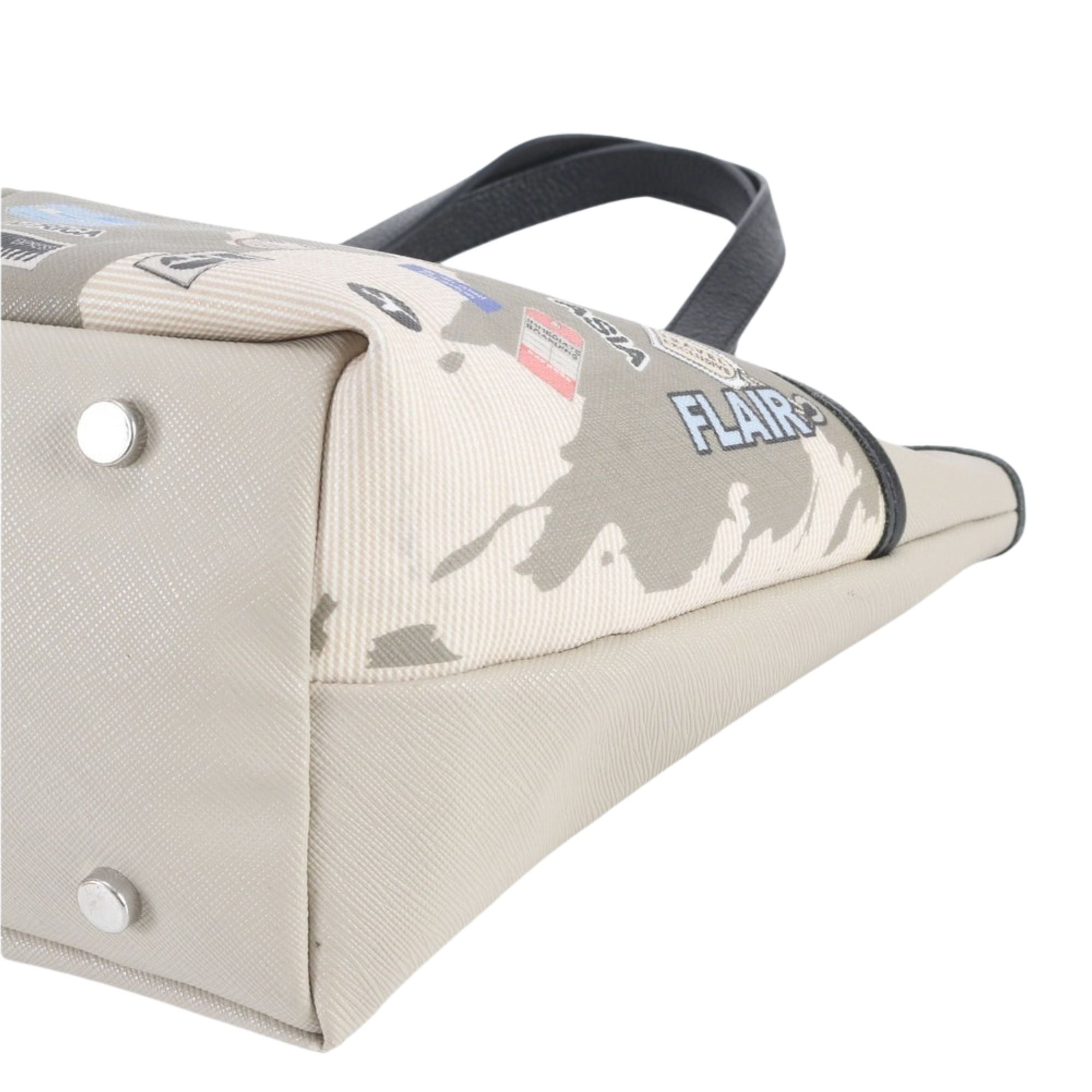 Barbara Rihl Paris Travel Tote Bag Estampado Mapamundi