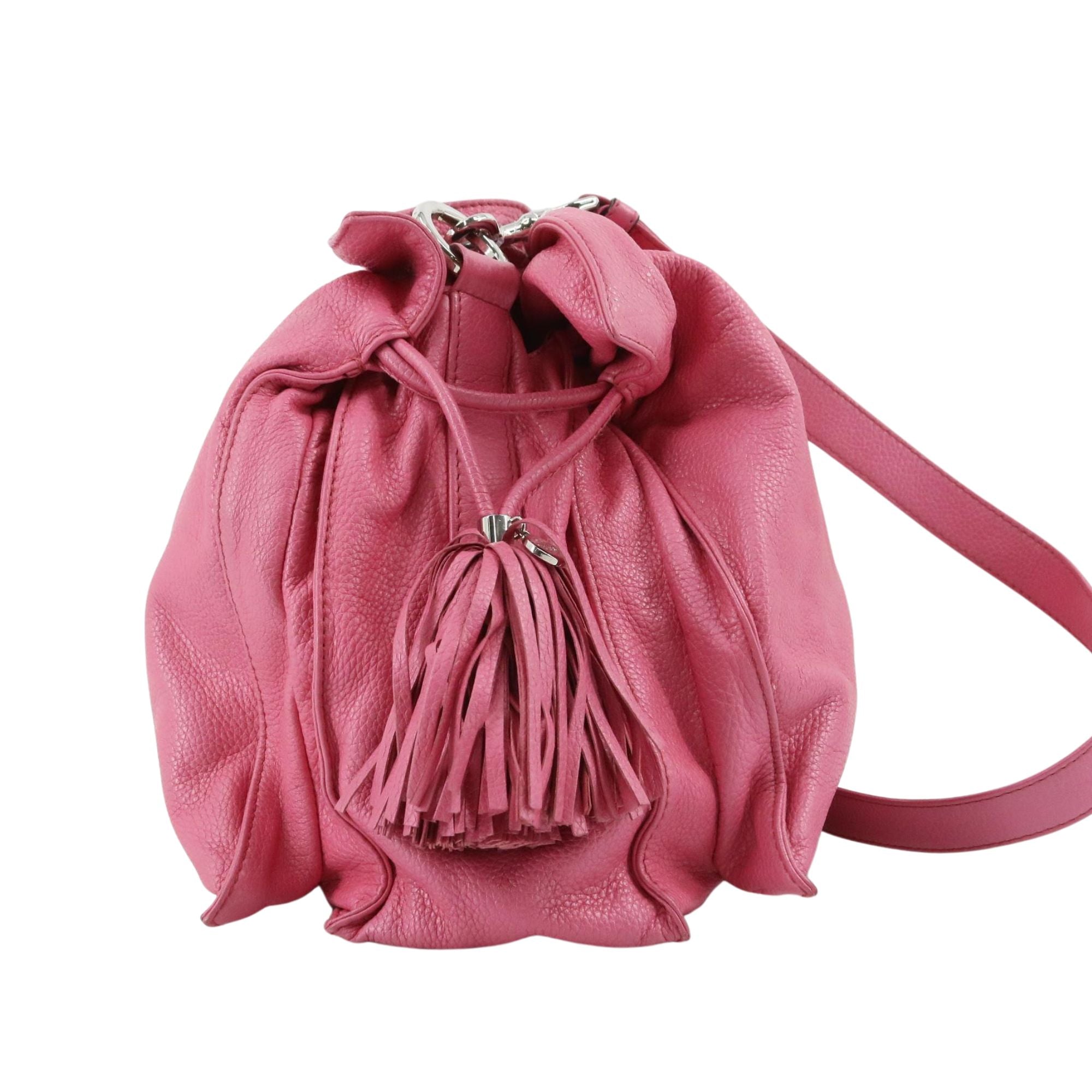 Bolso Loewe Flamenco Rosa en Piel Granulada con Borlas