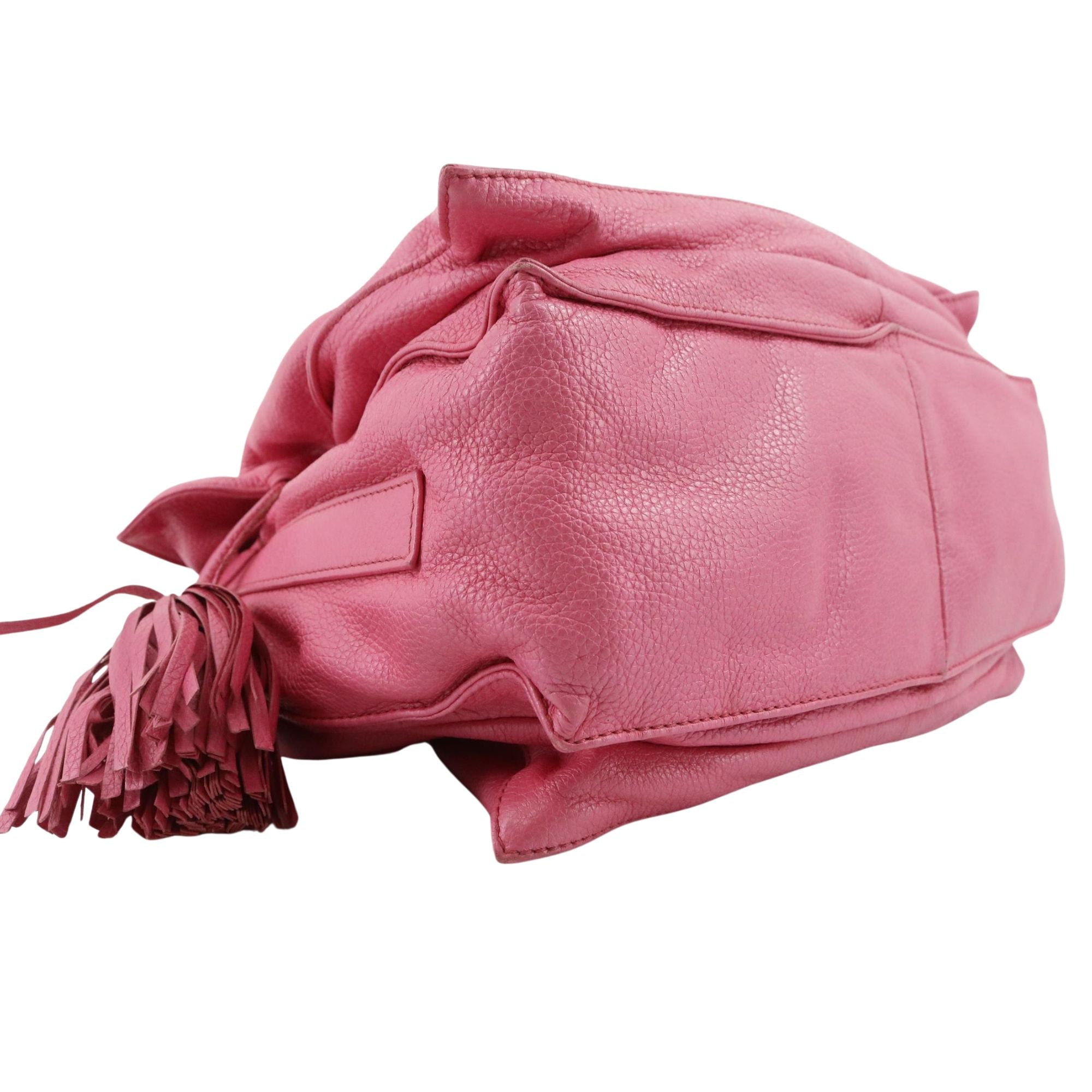 Bolso Loewe Flamenco Rosa en Piel Granulada con Borlas
