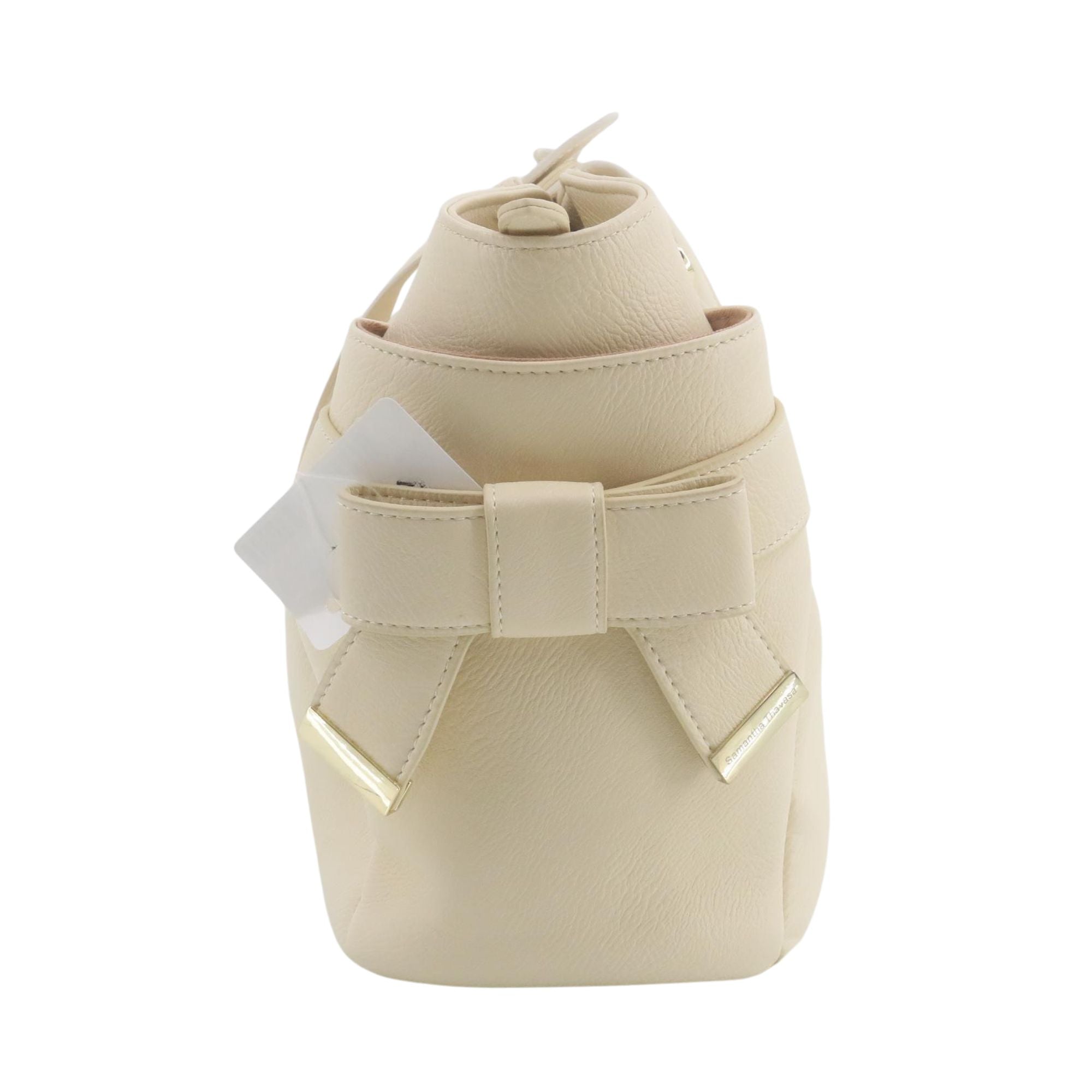 Samantha Thavasa Tote Bag Beige con Organizador Interior Extraíble