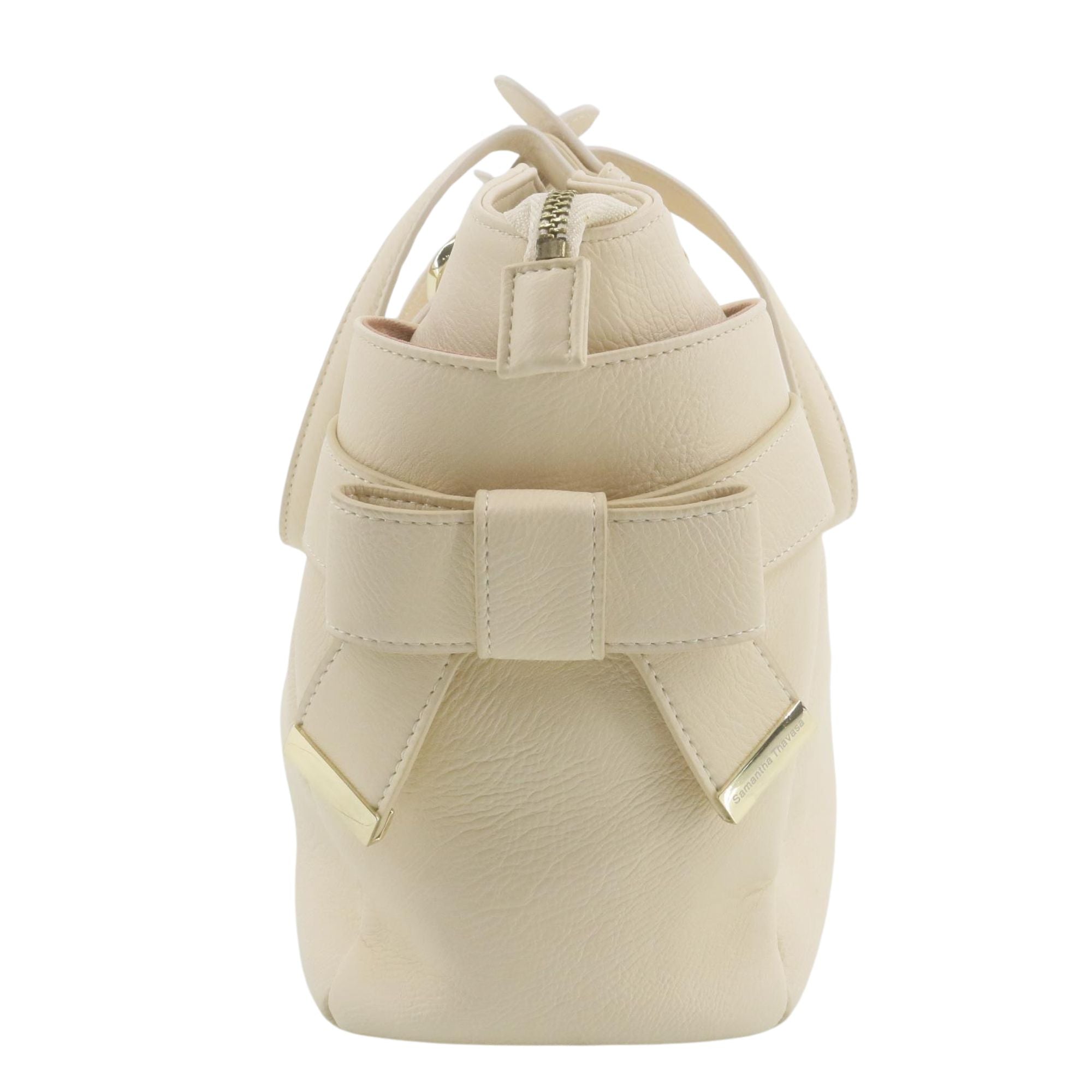 Samantha Thavasa Tote Bag Beige con Organizador Interior Extraíble