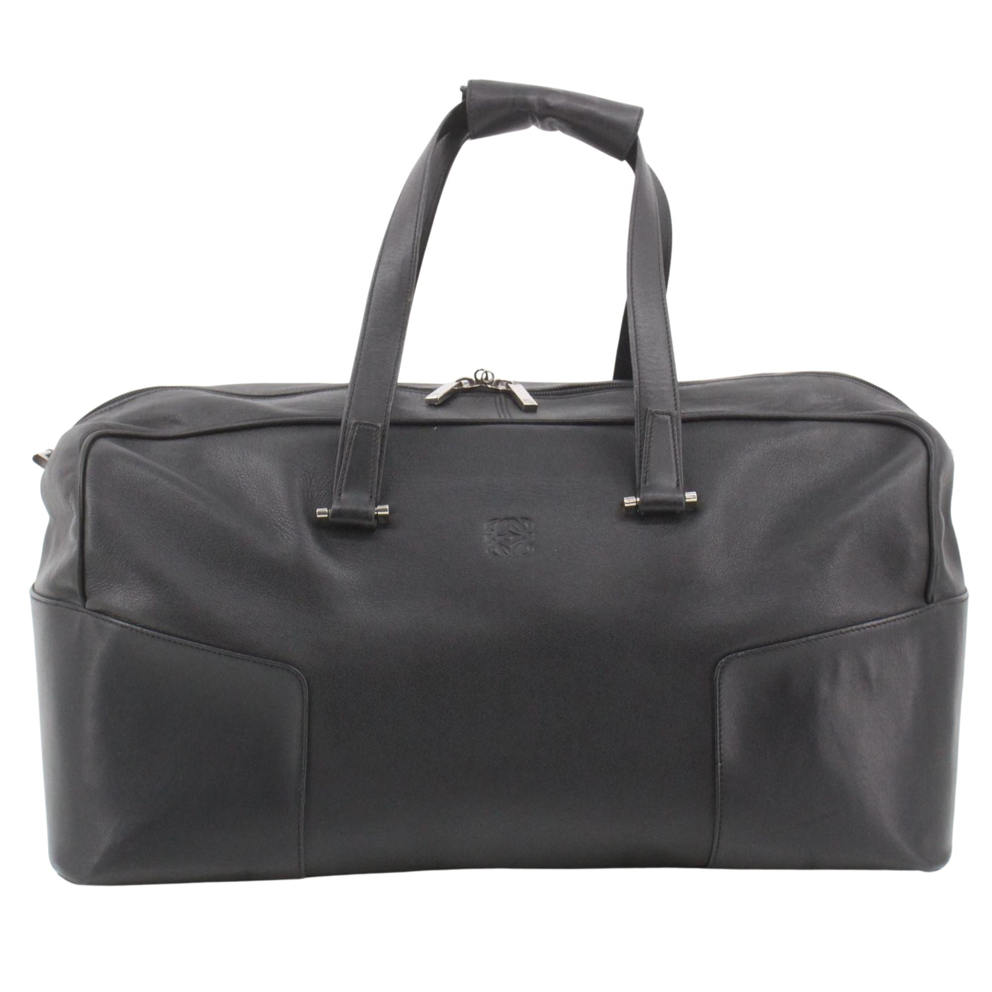 Bolsa de Viaje Loewe de Piel Negra – Elegancia Atemporal para el Viajero Sofisticado