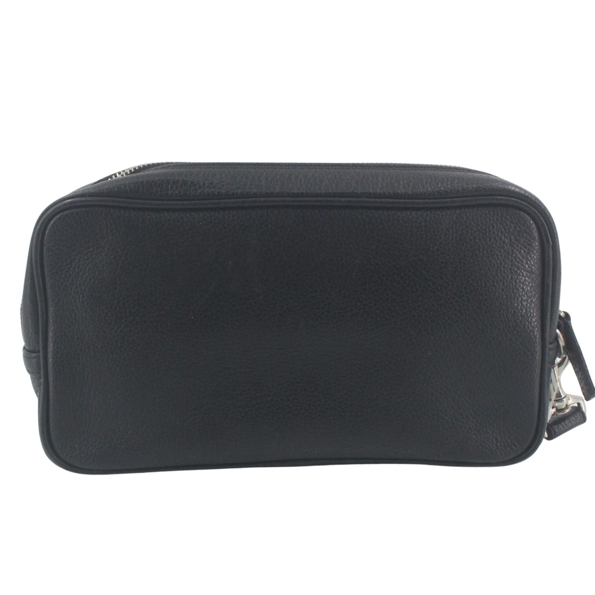 Bolso de mano Burberry para caballero en piel negra granulada