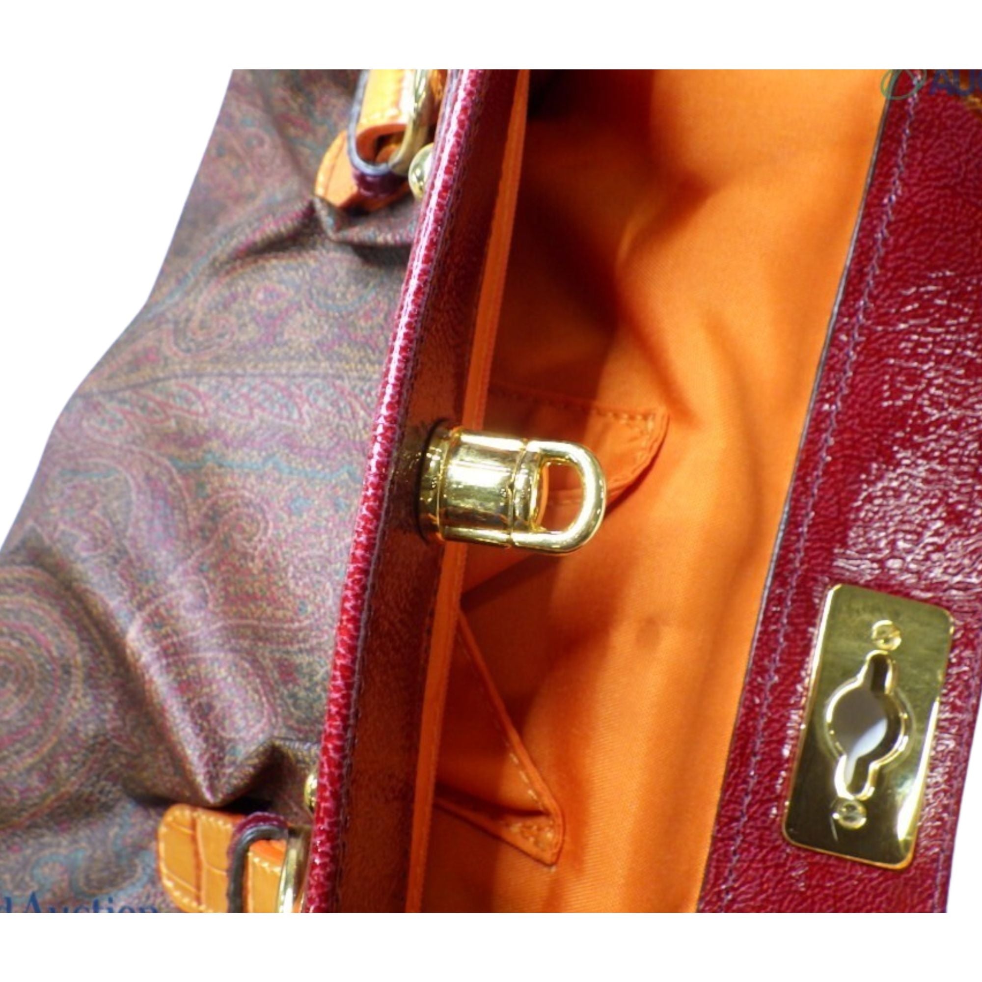 Bolso Etro Paisley vintage con detalles efecto cocodrilo y herrajes dorados