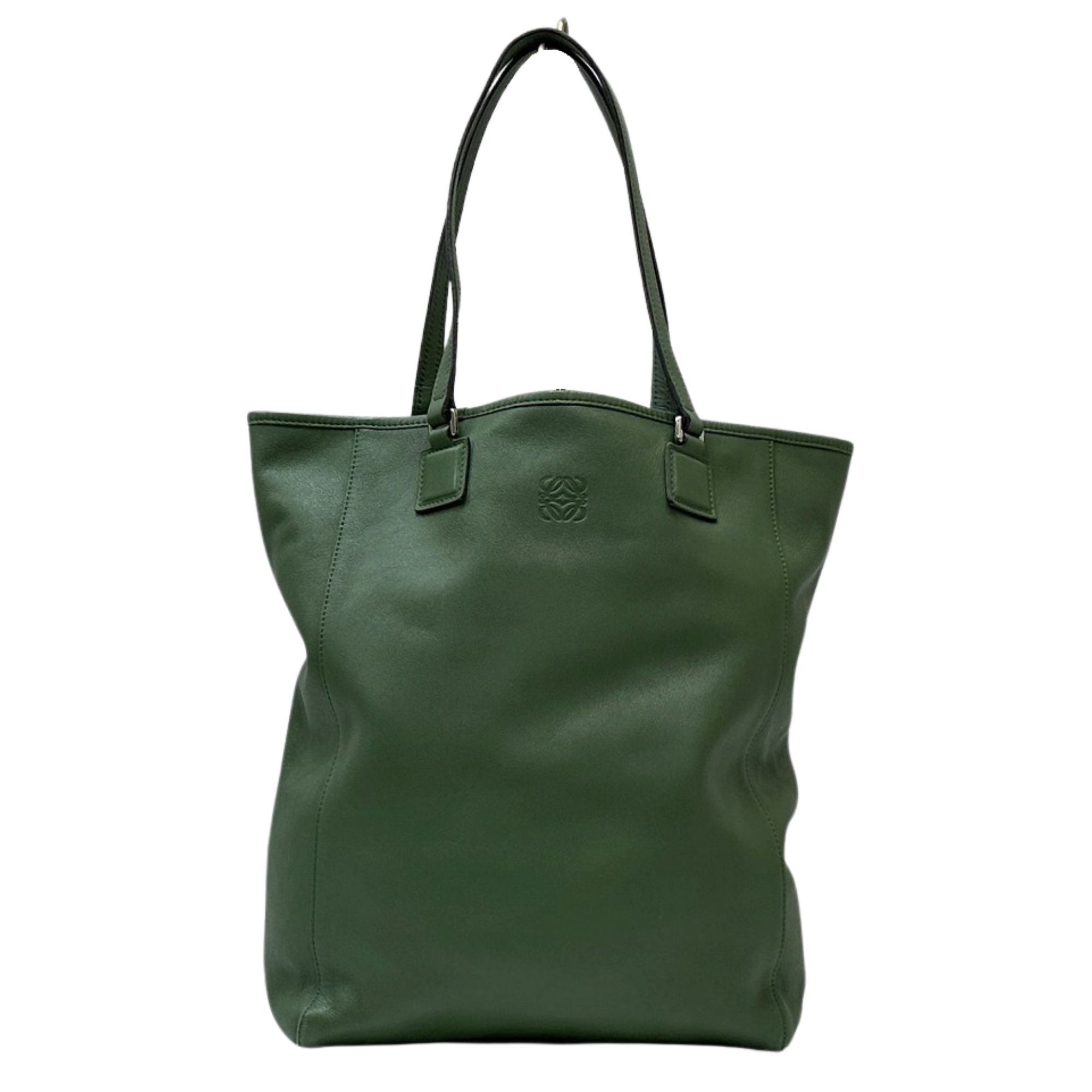 Bolso Tote Loewe Verde en Piel – Elegancia Española Atemporal