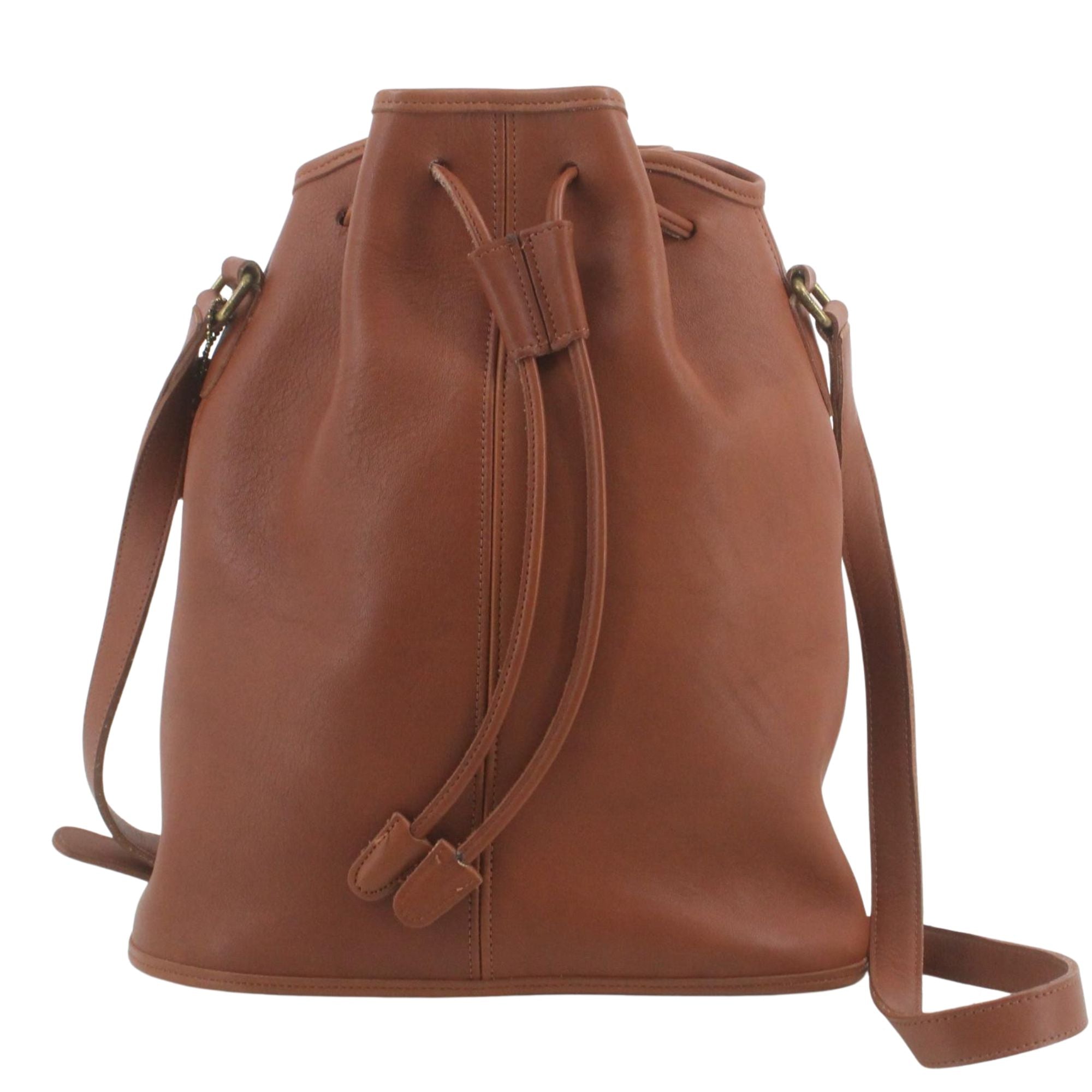 Bolso Vintage Coach Bucket Bag Legacy de Piel Color Saddle Made in USA