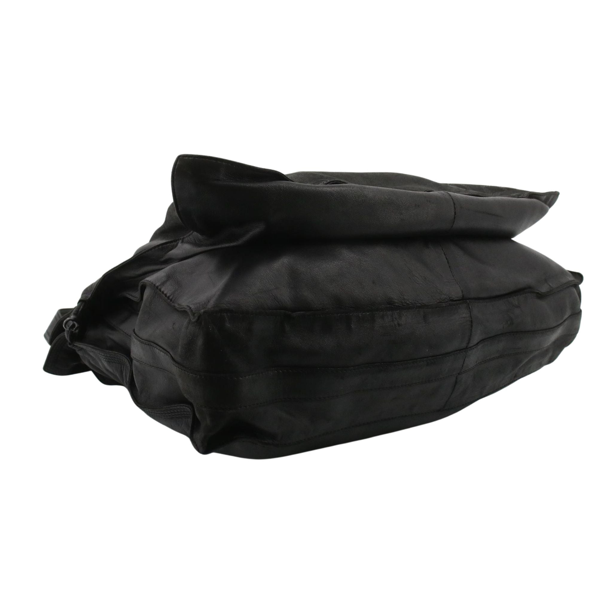 Bolso Loewe Vintage Negro de Piel Napa con Anagrama | Bolso Hobo de Lujo