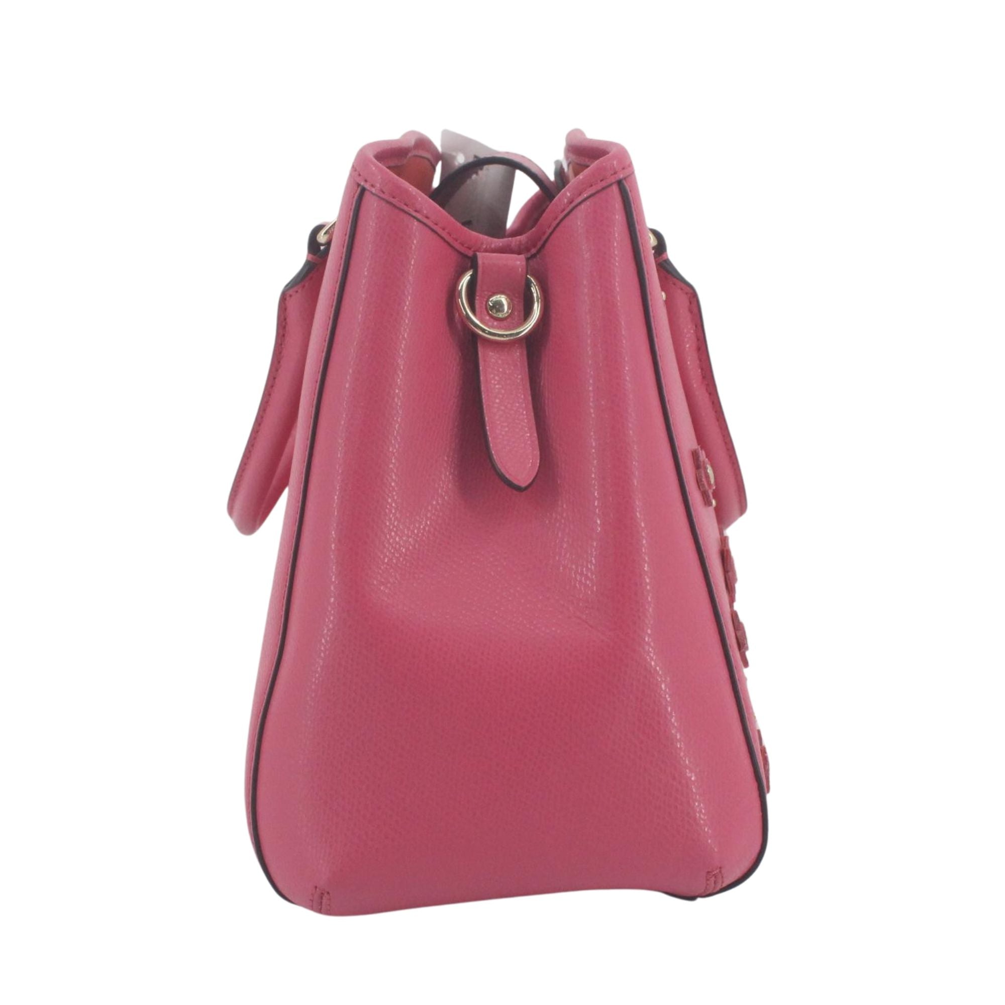 Bolso Coach Prairie Satchel Rosa con Flores 3D | Piel Granulada y Bandolera