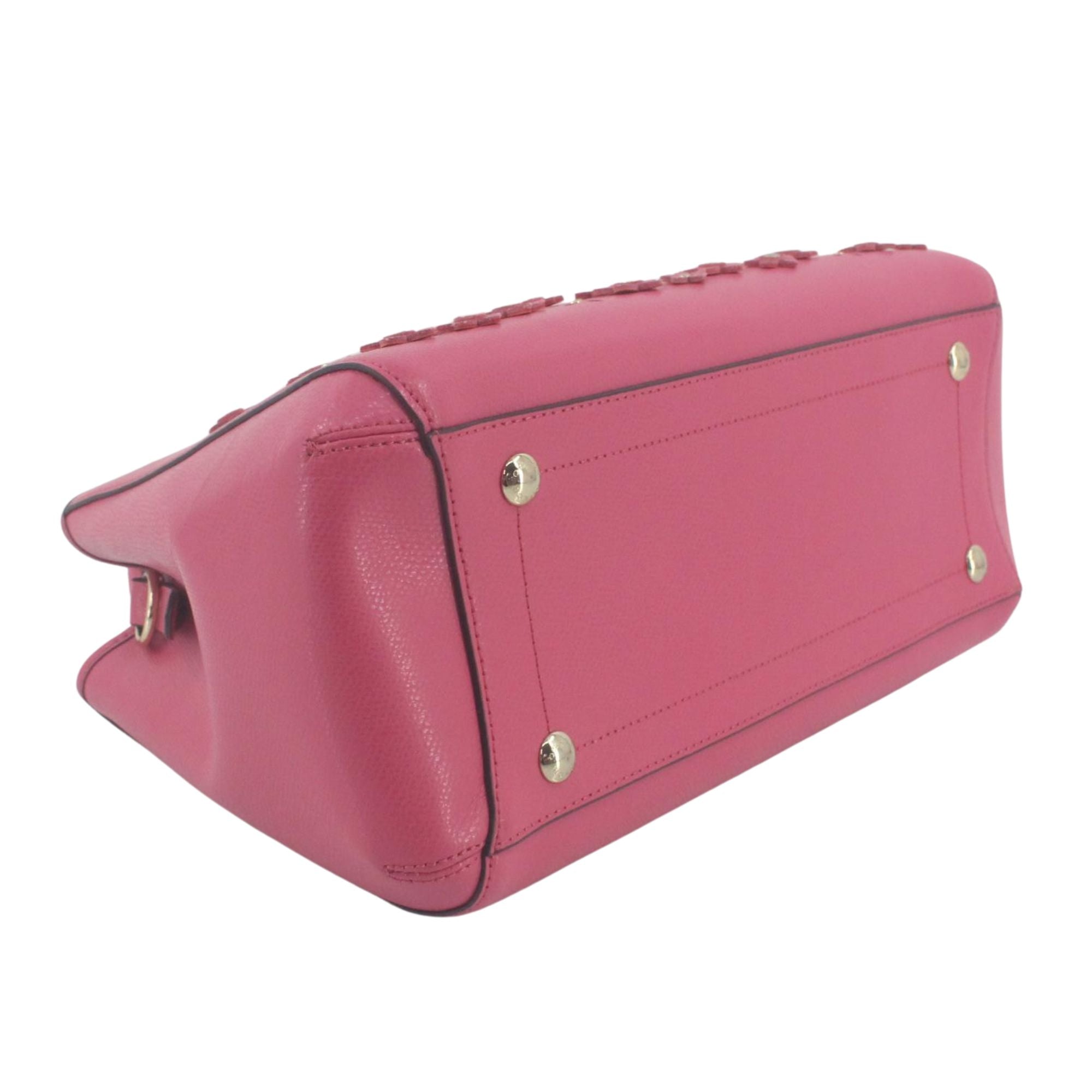 Bolso Coach Prairie Satchel Rosa con Flores 3D | Piel Granulada y Bandolera