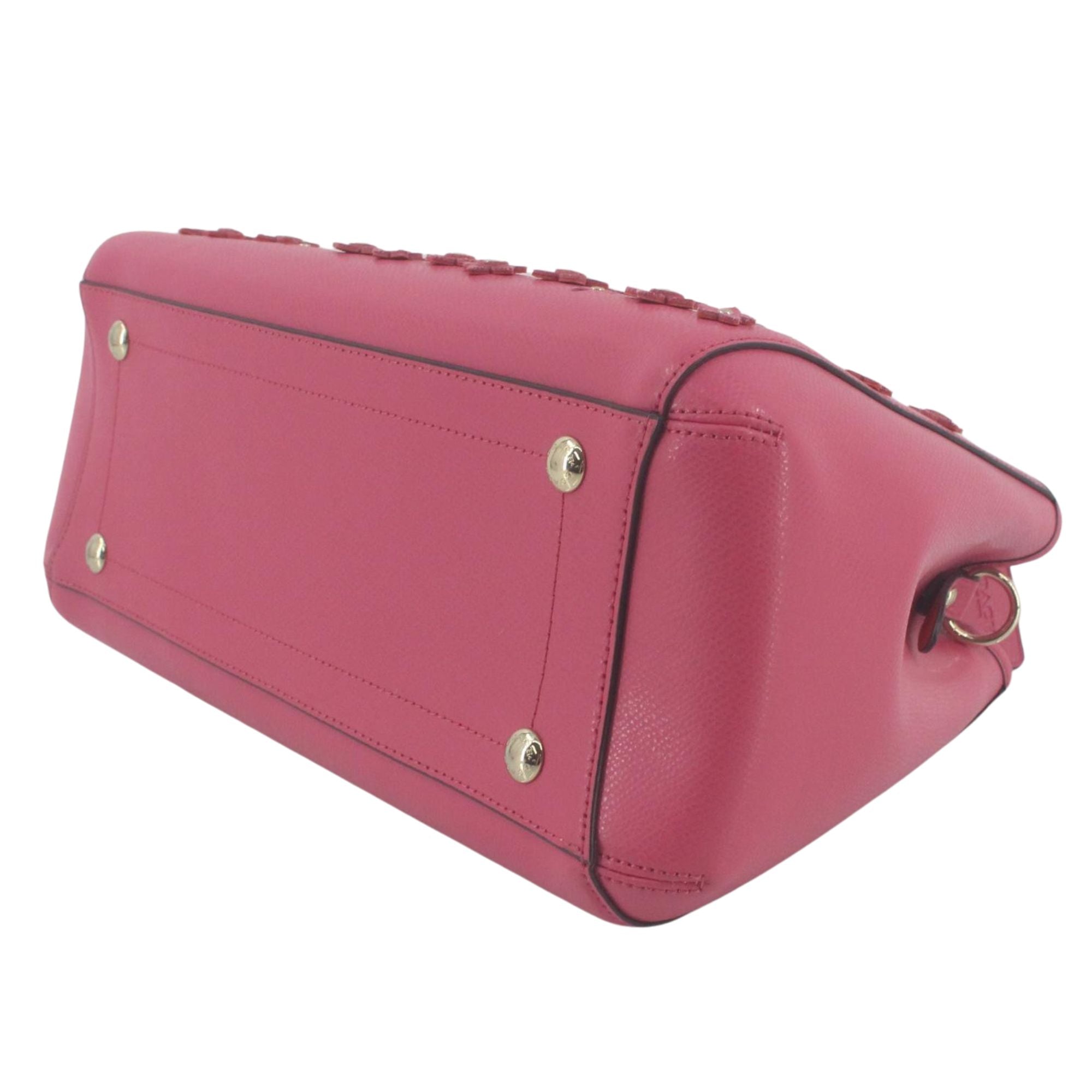 Bolso Coach Prairie Satchel Rosa con Flores 3D | Piel Granulada y Bandolera