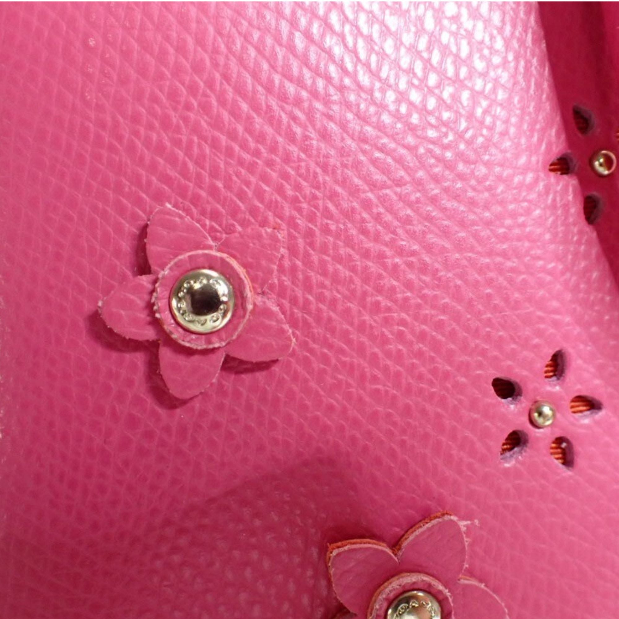 Bolso Coach Prairie Satchel Rosa con Flores 3D | Piel Granulada y Bandolera