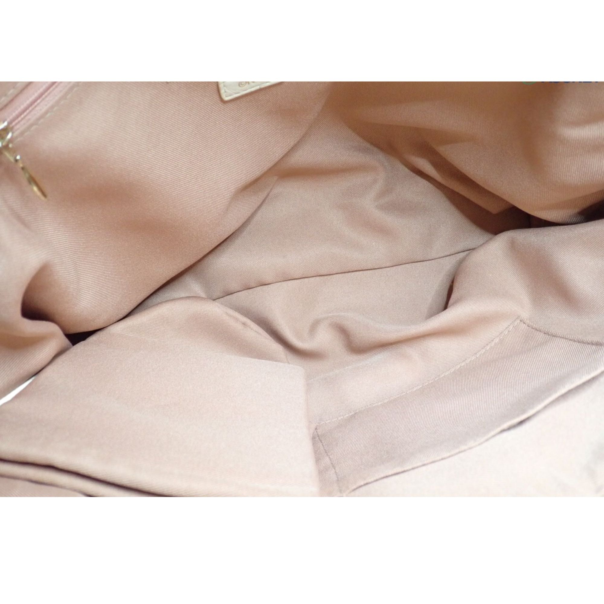 Samantha Thavasa Tote Bag Beige con Organizador Interior Extraíble