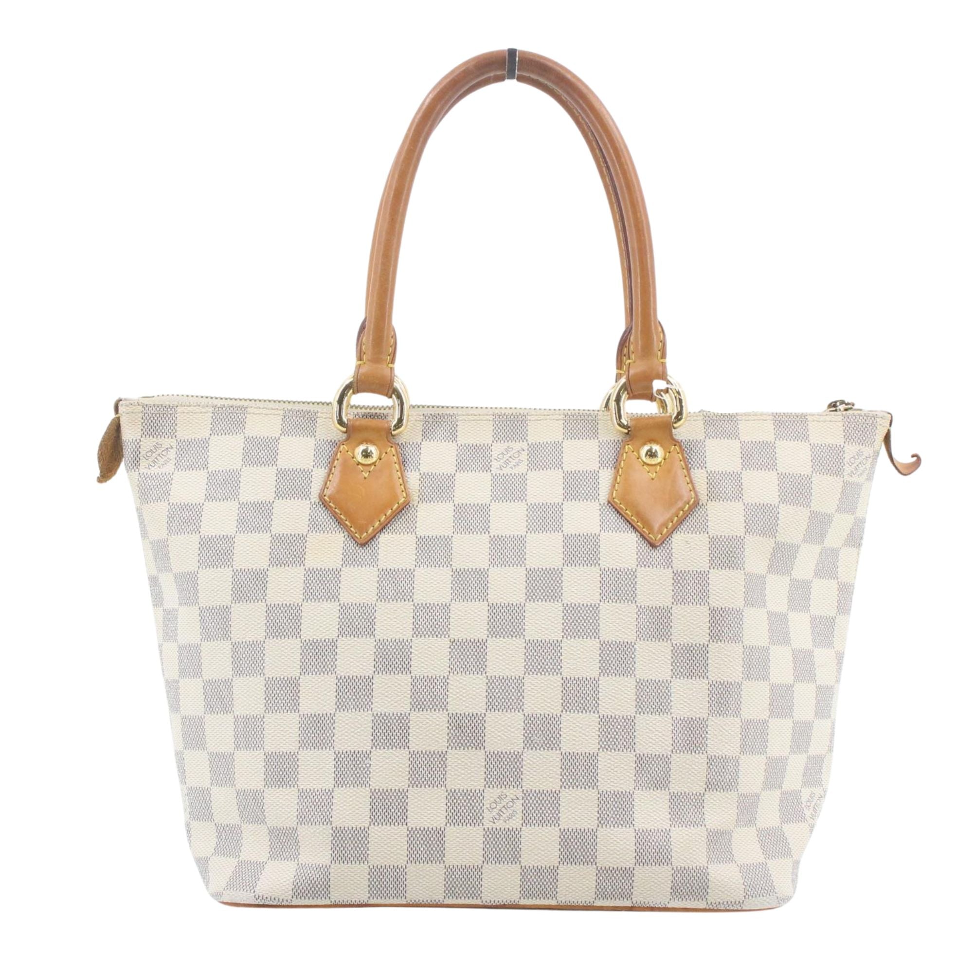 Louis Vuitton Saleya PM Damier Azur – Bolso tote de hombro en lona revestida