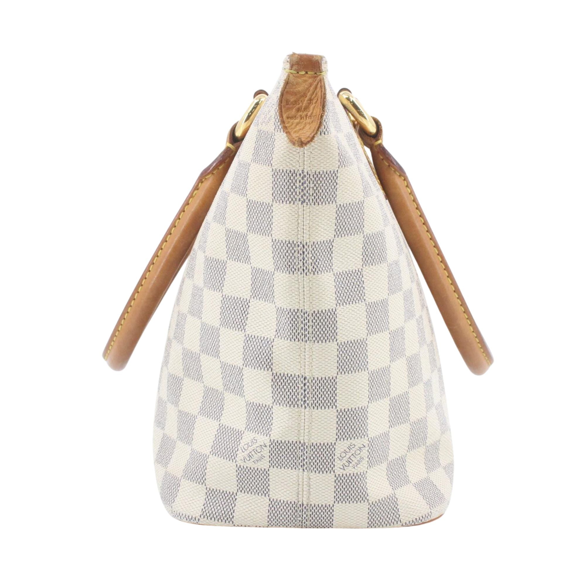 Louis Vuitton Saleya PM Damier Azur – Bolso tote de hombro en lona revestida