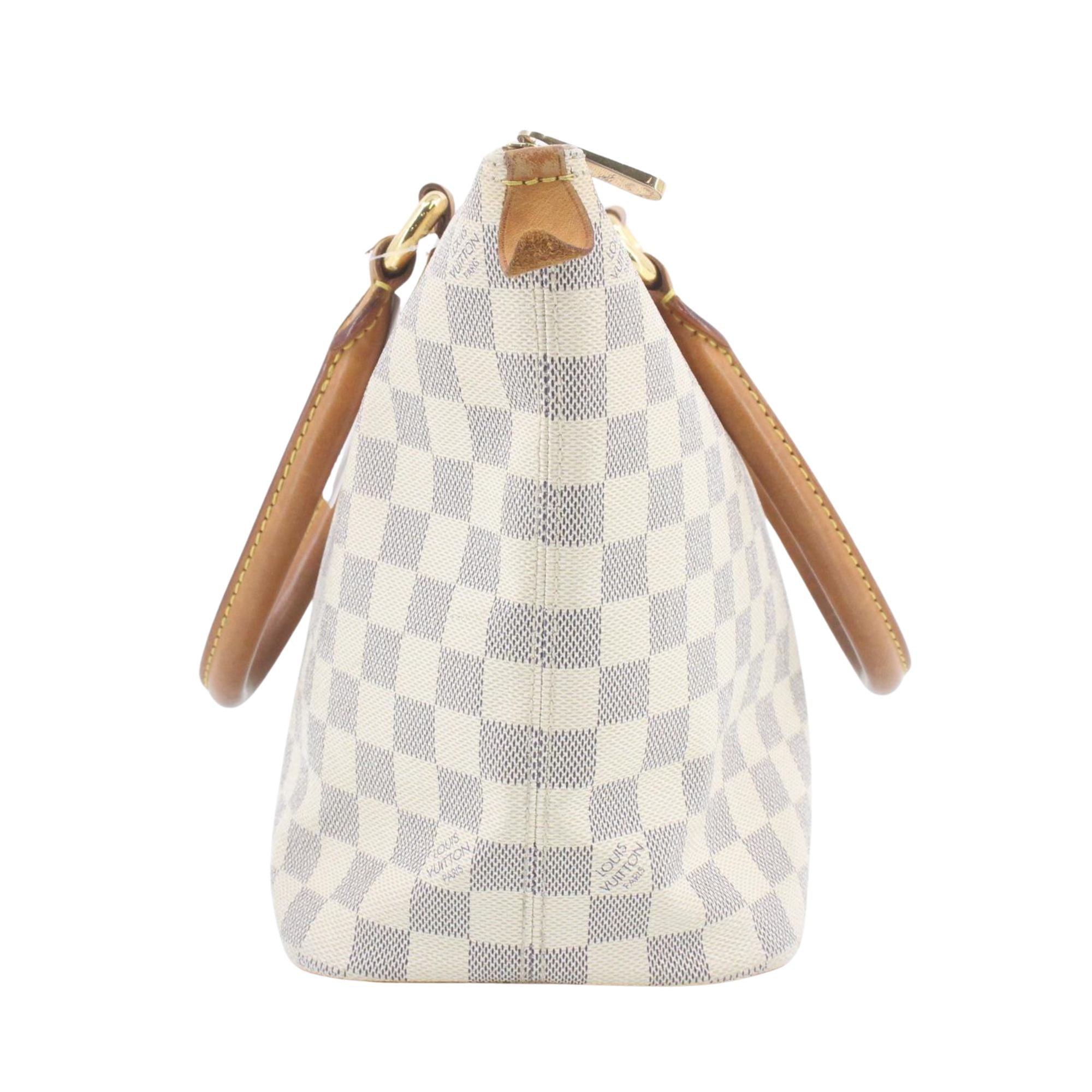 Louis Vuitton Saleya PM Damier Azur – Bolso tote de hombro en lona revestida