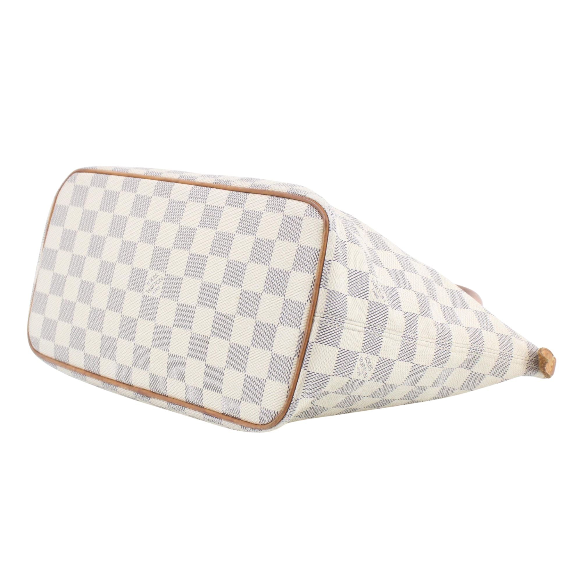 Louis Vuitton Saleya PM Damier Azur – Bolso tote de hombro en lona revestida