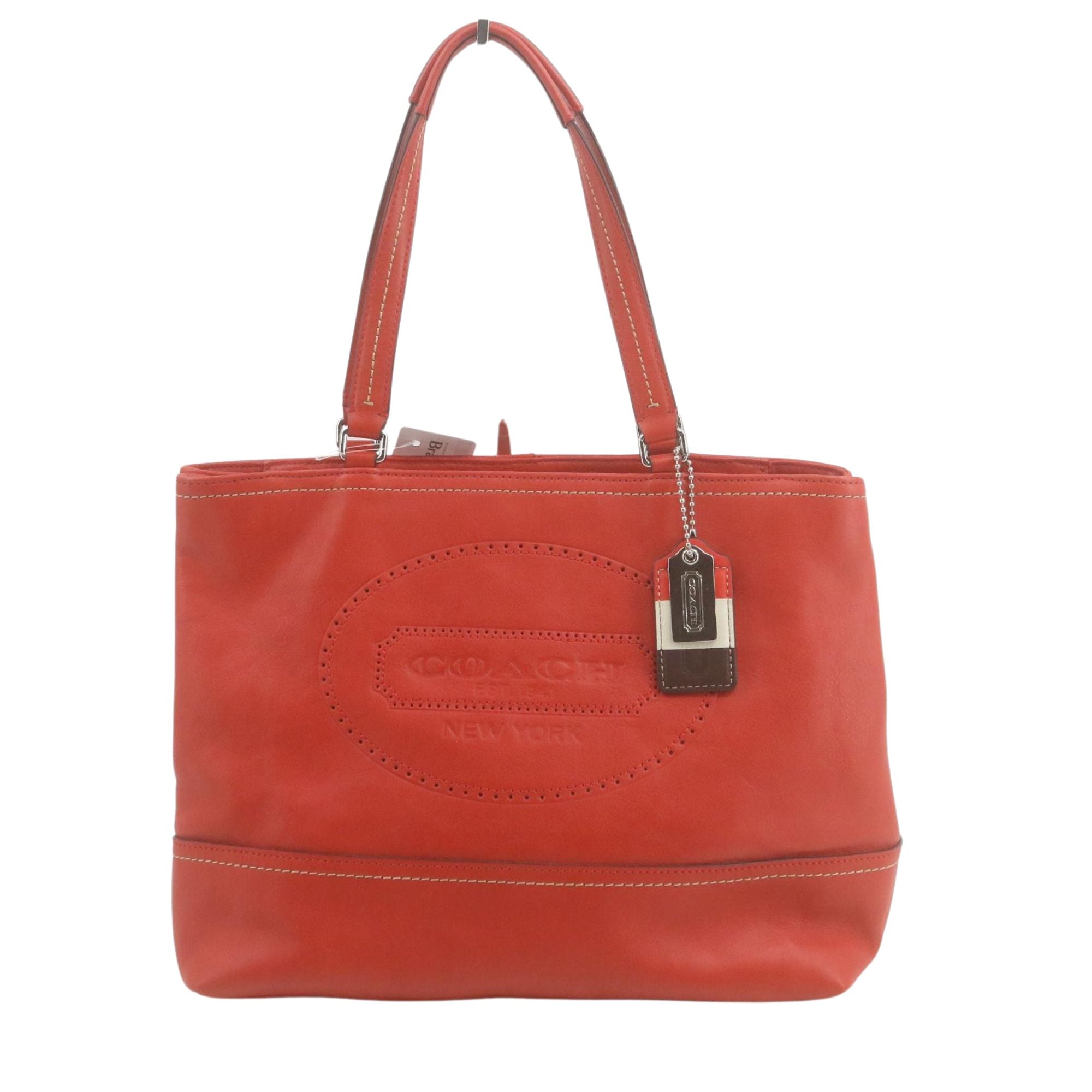 Coach Legacy Leather Tote rojo en piel – Bolso shopper de piel auténtica vintage