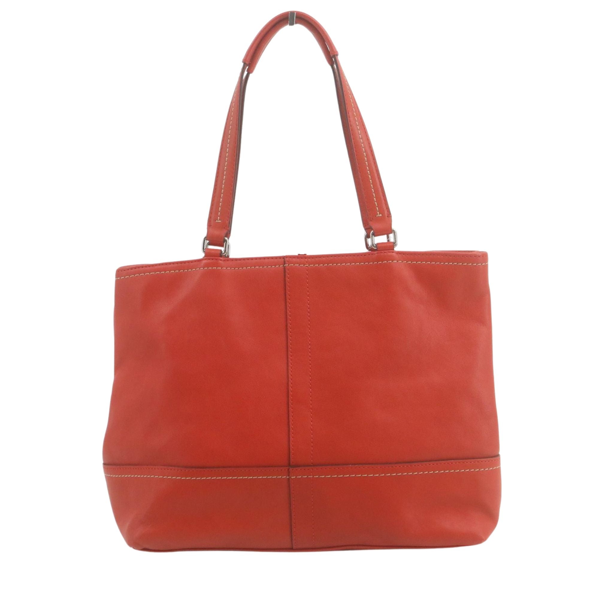 Coach Legacy Leather Tote rojo en piel – Bolso shopper de piel auténtica vintage