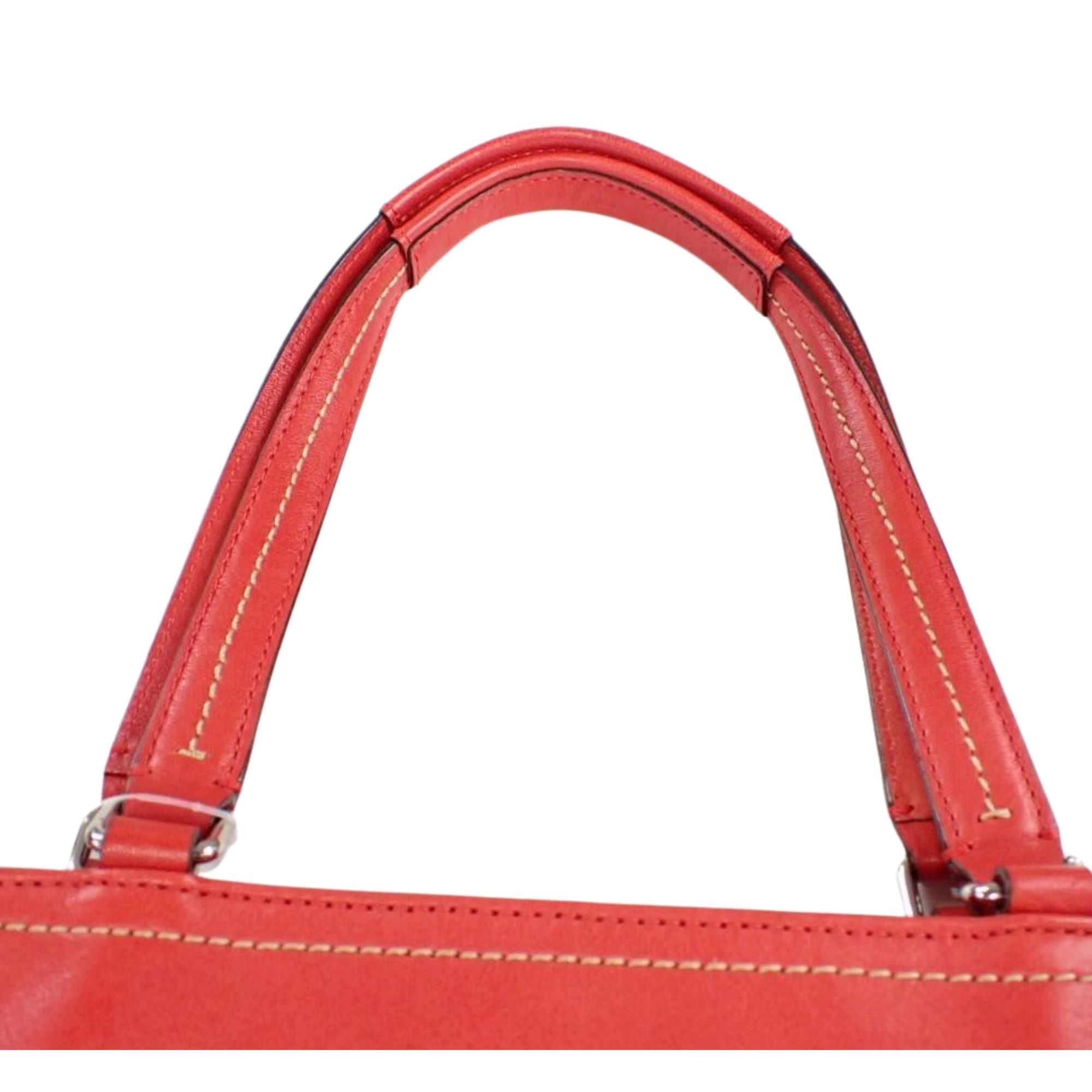 Coach Legacy Leather Tote rojo en piel – Bolso shopper de piel auténtica vintage