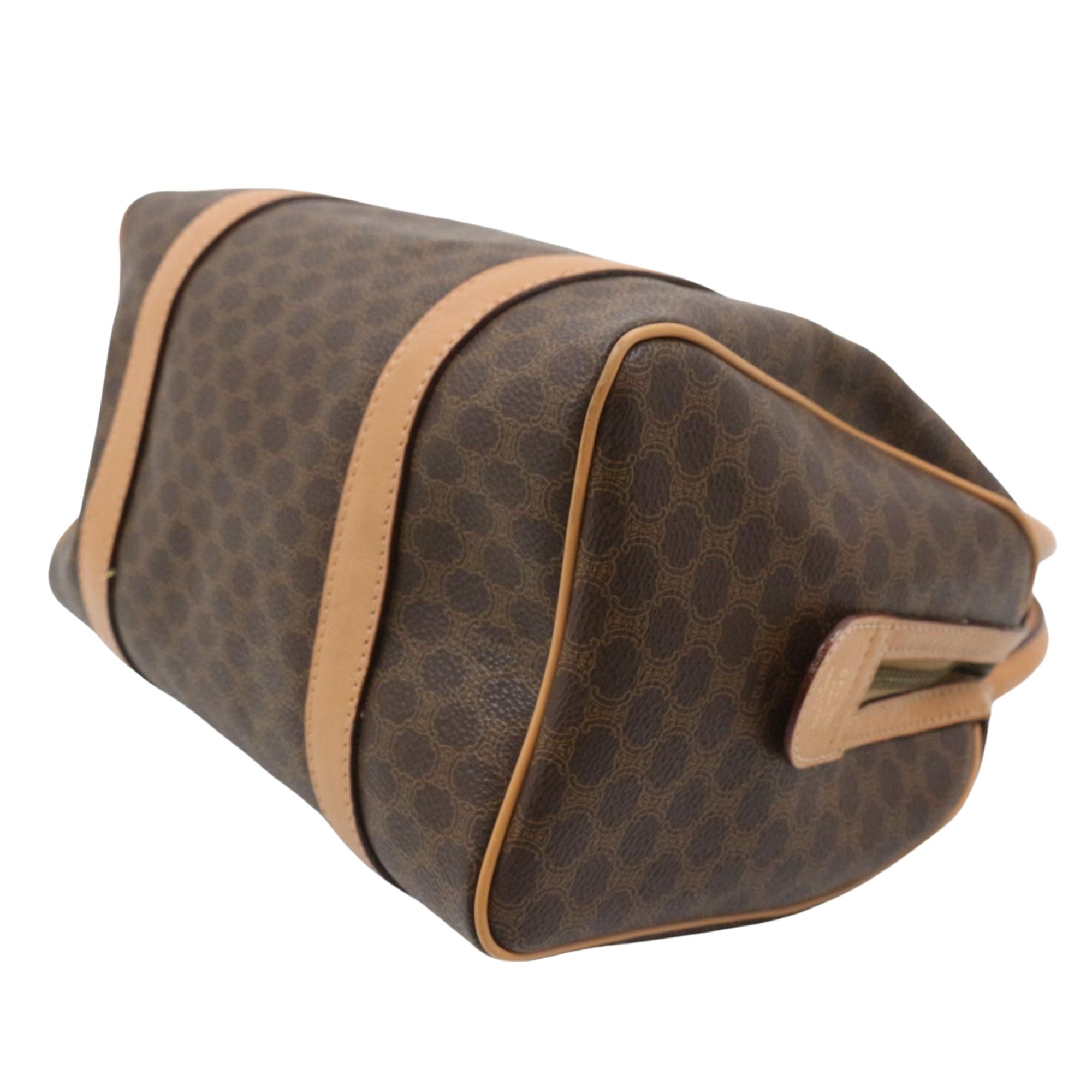 Bolso Céline Vintage Macadam Boston Marrón | Piel Camel | 26 cm