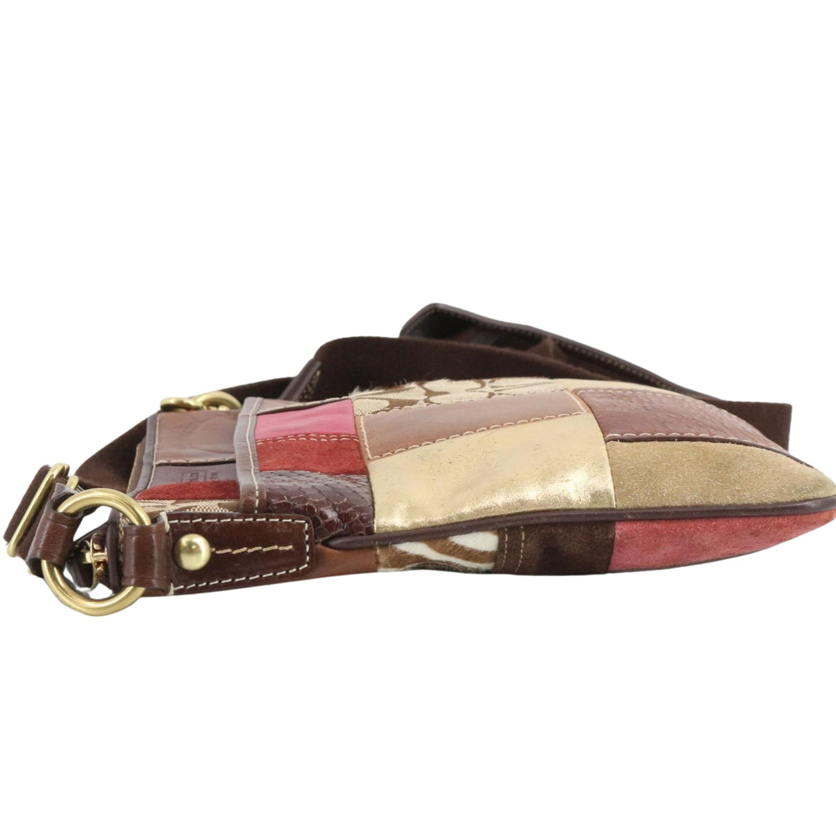 Coach Patchwork – Bolso bandolera de piel y tejido Signature multicolor