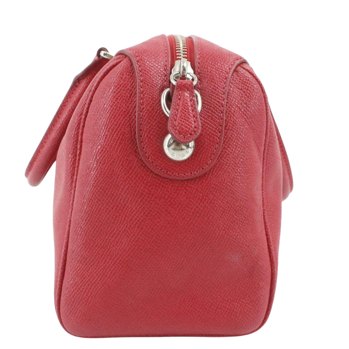 Coach Mini Bennett Satchel – Bolso de piel roja con herrajes plateados
