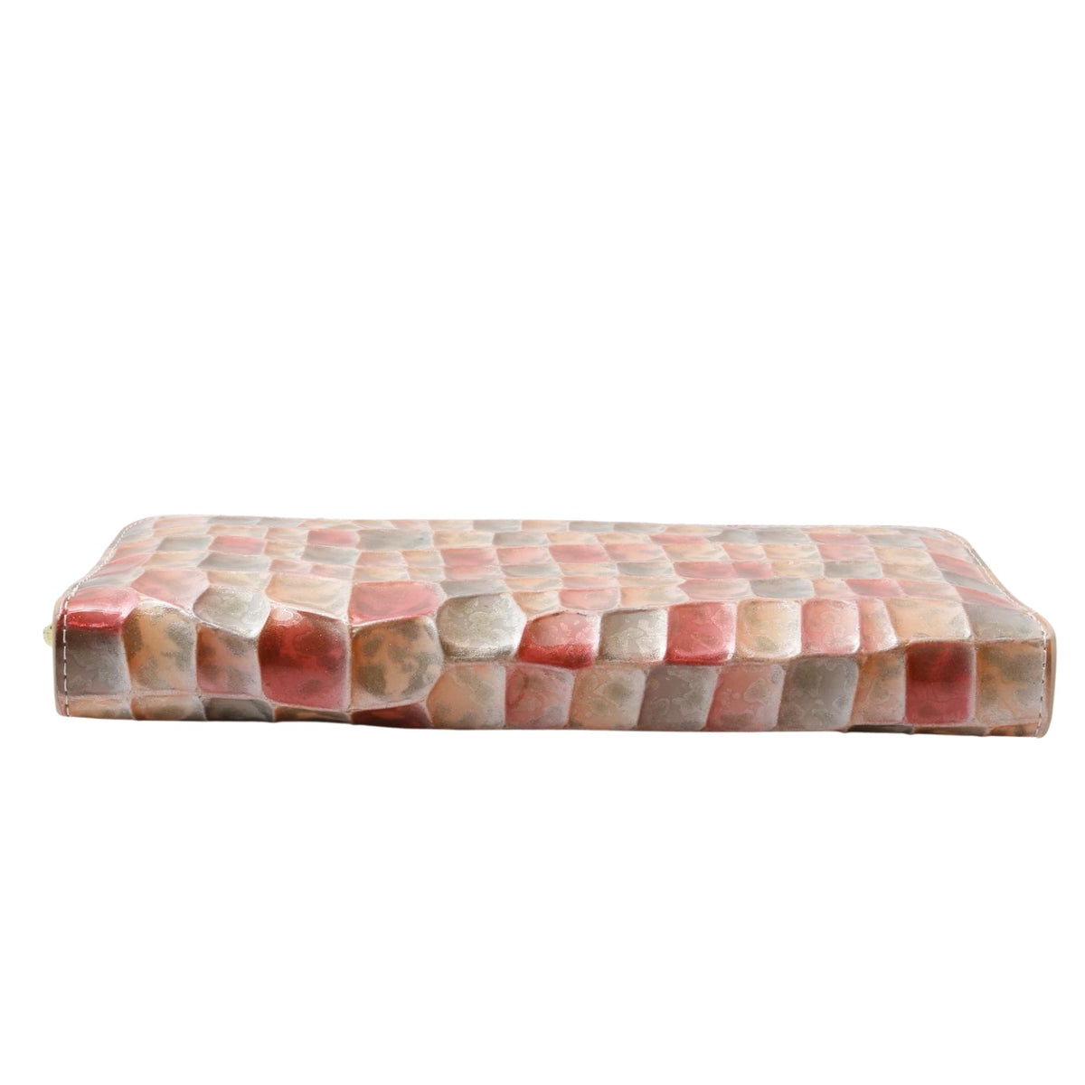 Questa è la Voce – Cartera de piel multicolor con relieve efecto mosaico