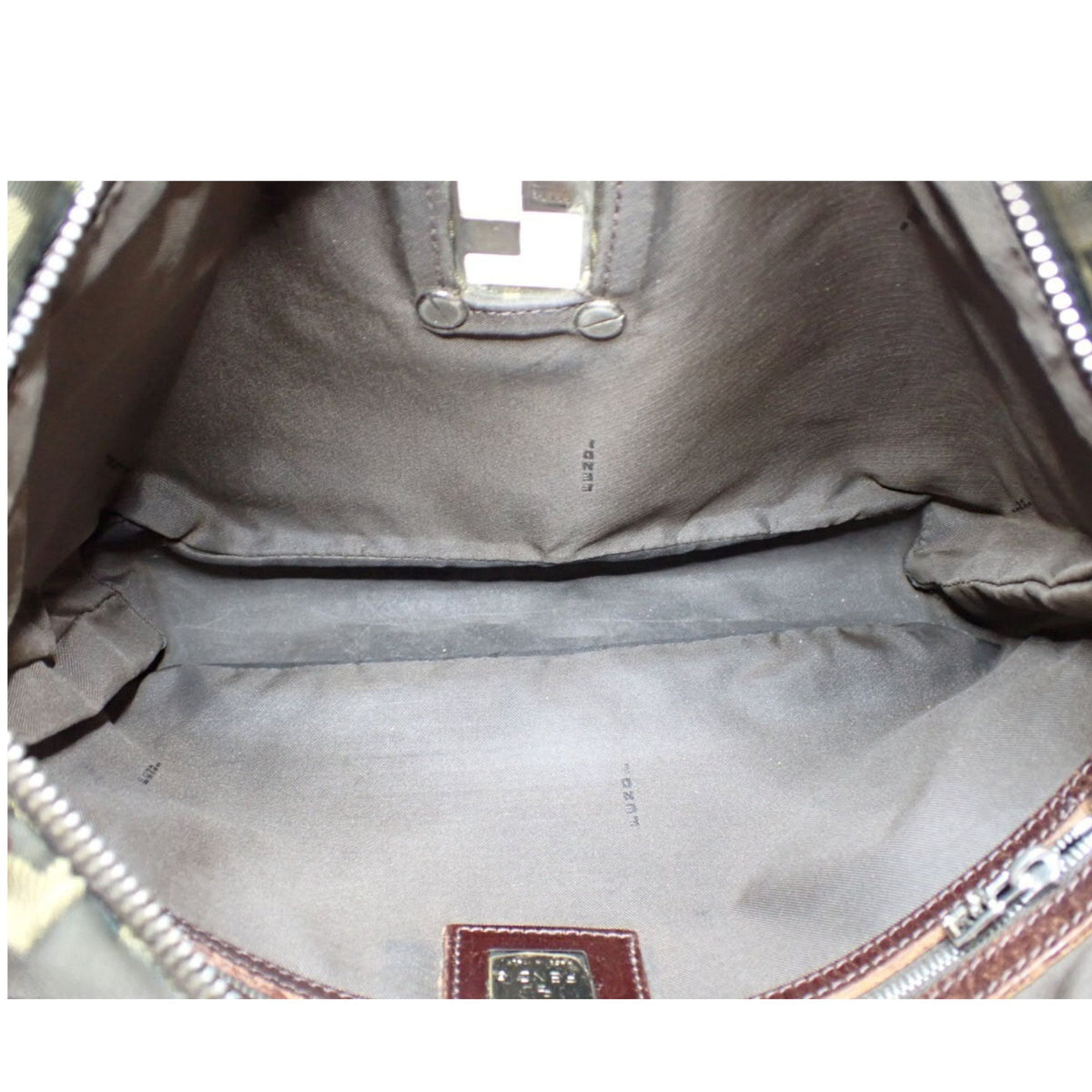 Fendi Zucca Vintage – Bolso Tote de Lona Monogram FF Marrón con Asas de Piel