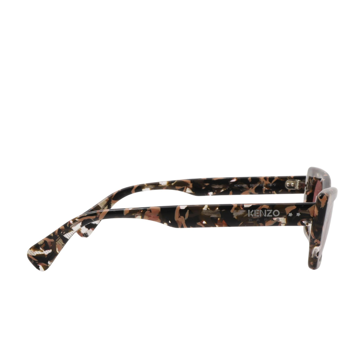 KENZO KZ40162I – Gafas de sol Cat Eye Havana/Bordeaux con lentes rosadas