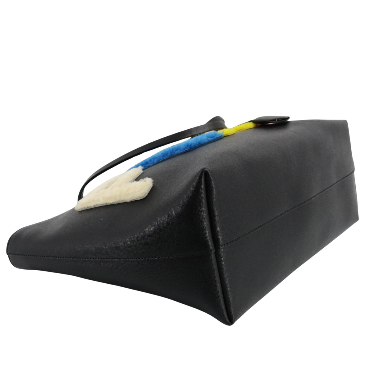 Fendi Tote negro con logo FENDI multicolor en relieve
