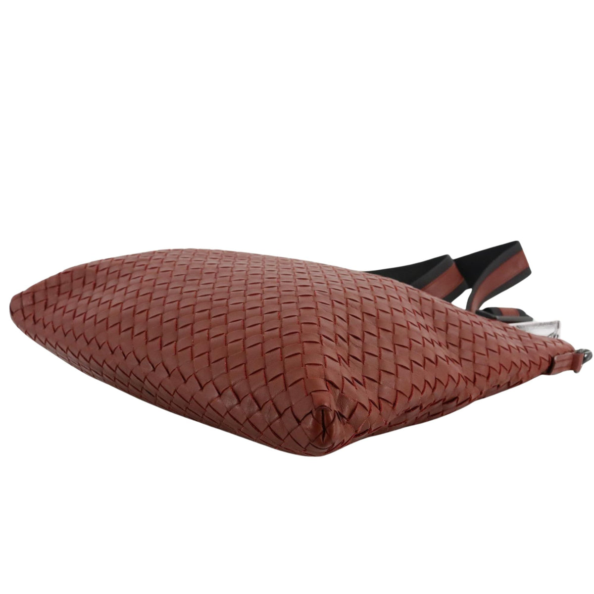 Bottega Veneta Intrecciato – Bolso bandolera de piel trenzada color coñac