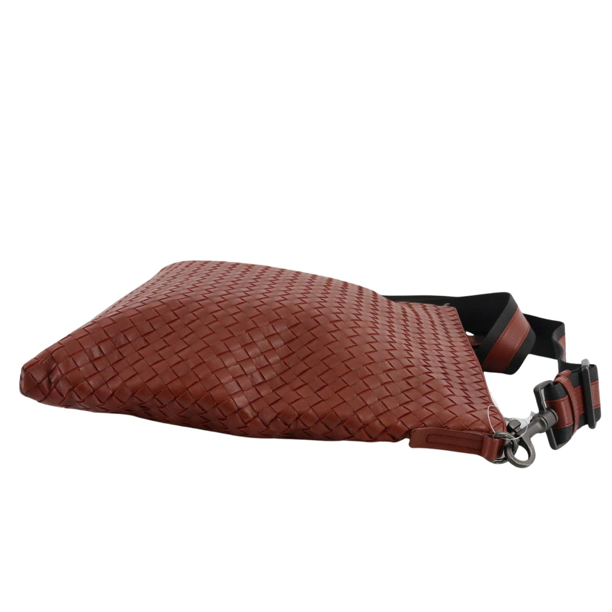 Bottega Veneta Intrecciato – Bolso bandolera de piel trenzada color coñac