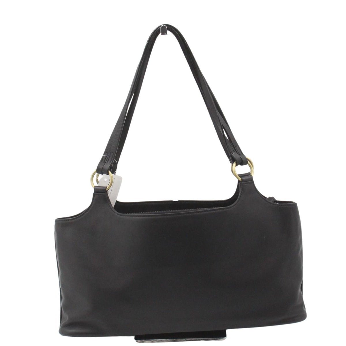 Chloé – Bolso de hombro negro de piel con flores y detalles dorados