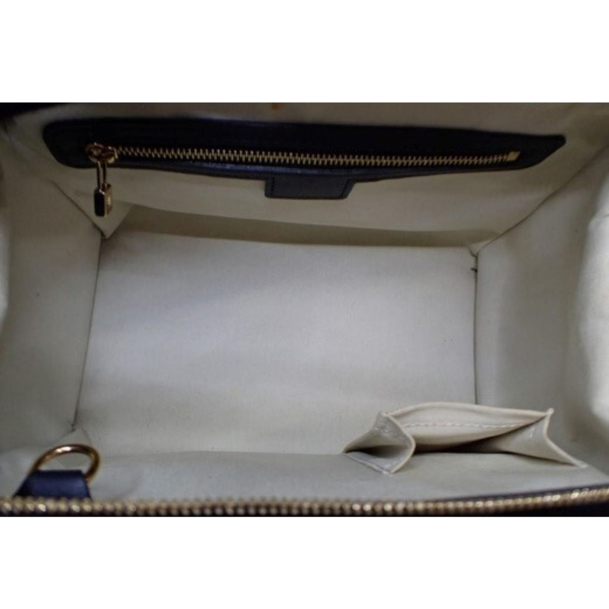 Louis Vuitton Monogram Mini Lin – Bolso Bowling de lona azul marino y beige
