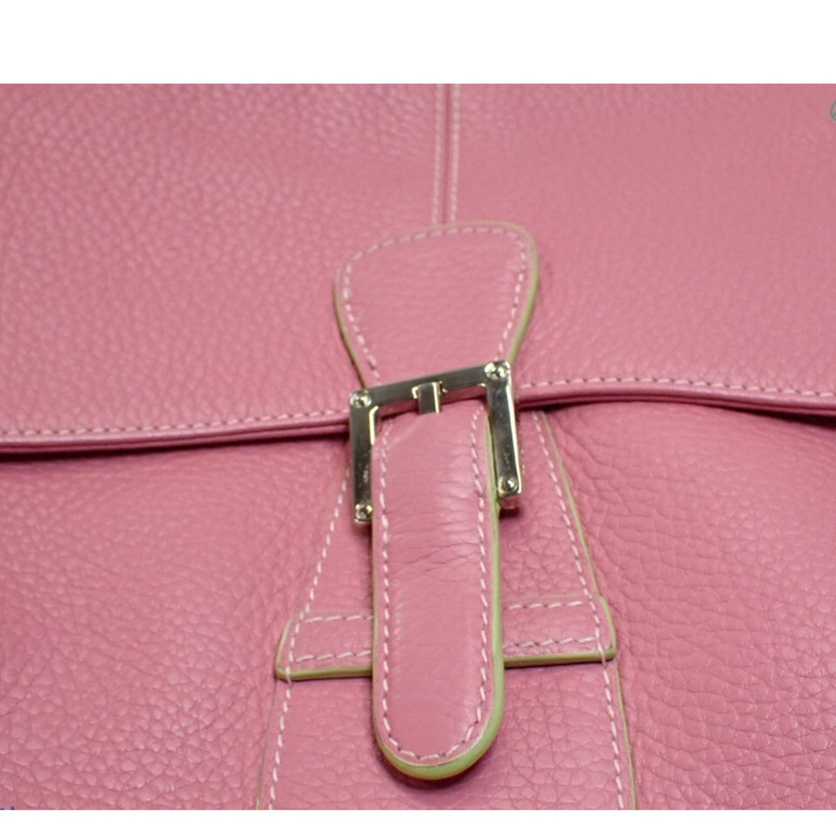 Loewe – Bolso bandolera de piel rosa con solapa y cierre metálico