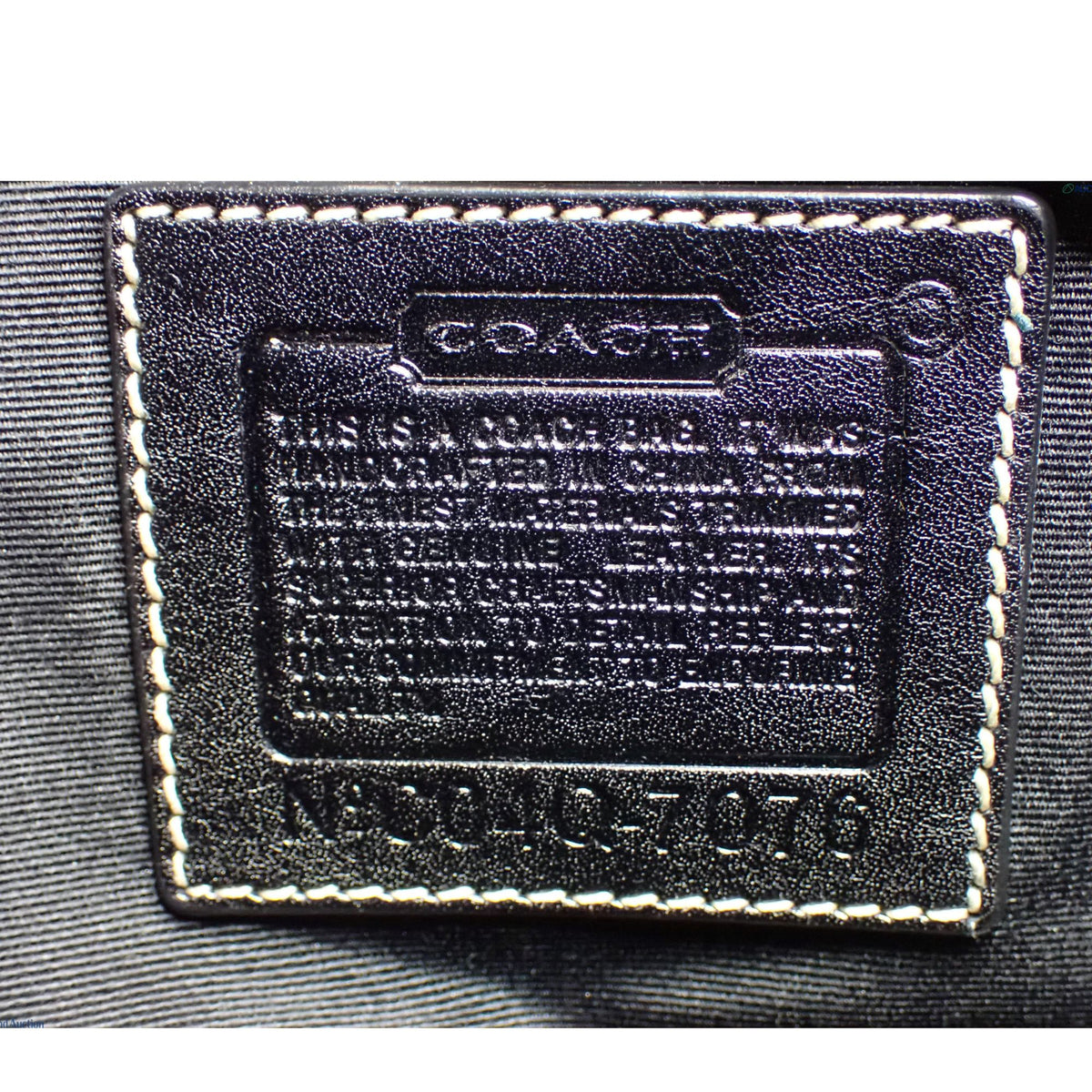 Coach Signature – Bolso de hombro con monograma en jacquard gris y negro y piel