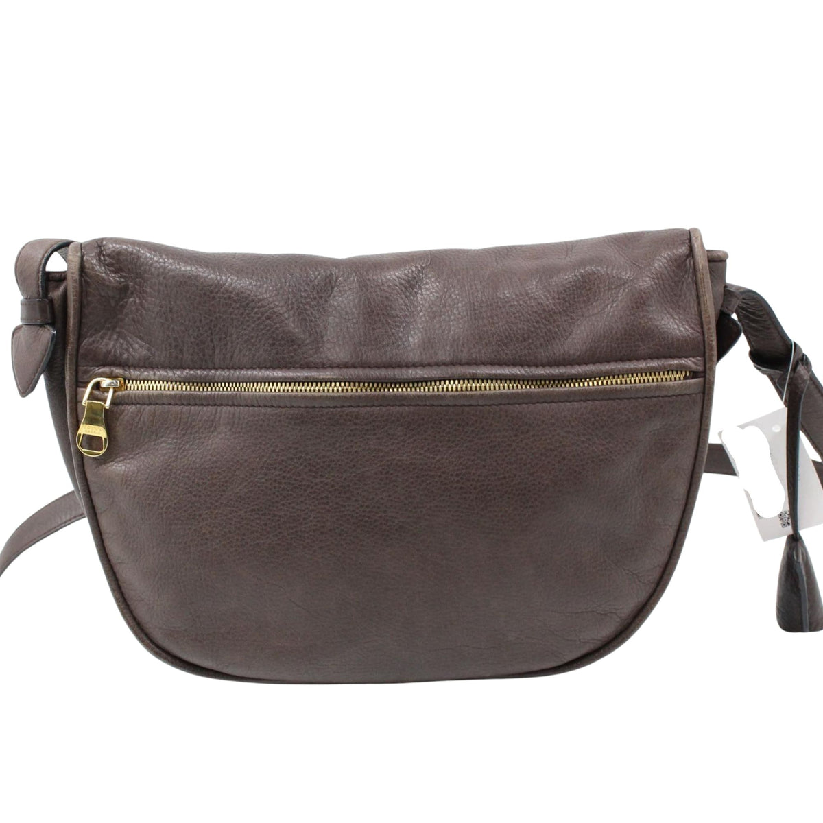 Loewe Madrid 1846 – Bolso bandolera de piel marrón chocolate con solapa y logotipo grabado