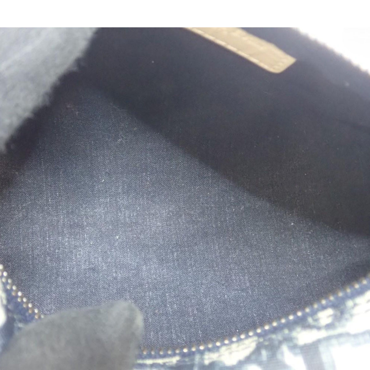 Christian Dior Trotter nº 2 Vintage – Neceser de mano azul marino y blanco