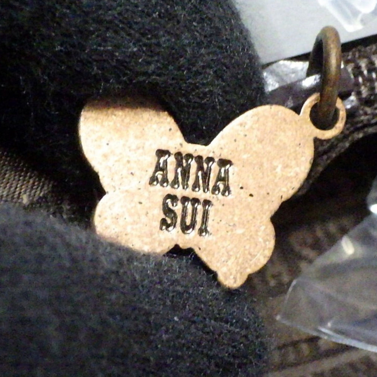 Anna Sui Vintage – Bolso de piel marrón con asas ovaladas y detalles trenzados