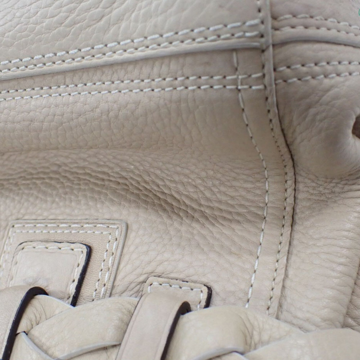 Coach Hamptons Braided Vintage – Bolso de piel beige con trenzado y herrajes dorados