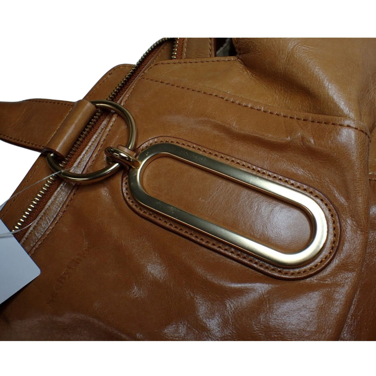See by Chloé – Bolso de piel camel con herrajes dorados y bandolera