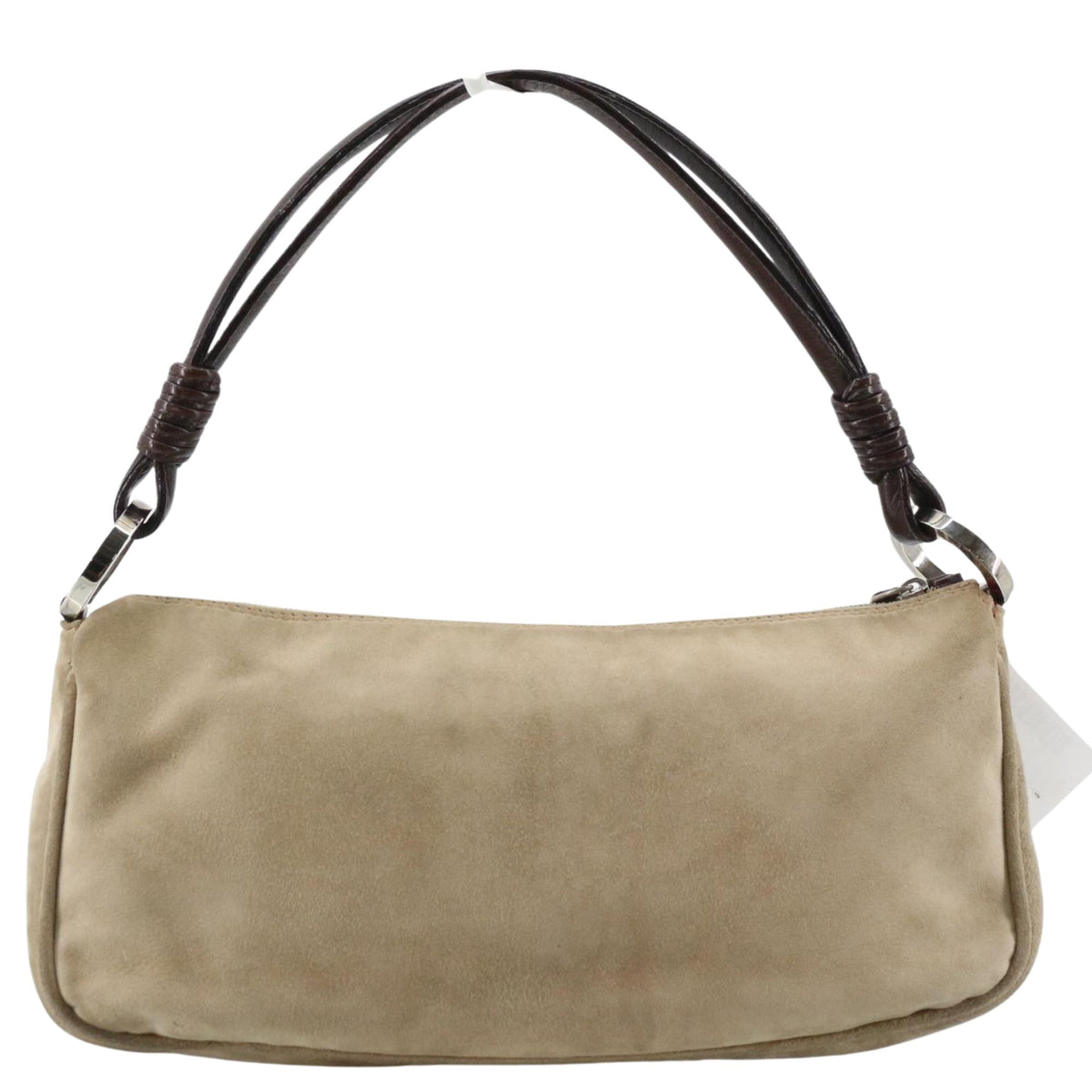Valentino Garavani Vintage – Bolso de ante beige con medallón de esmalte y circonitas